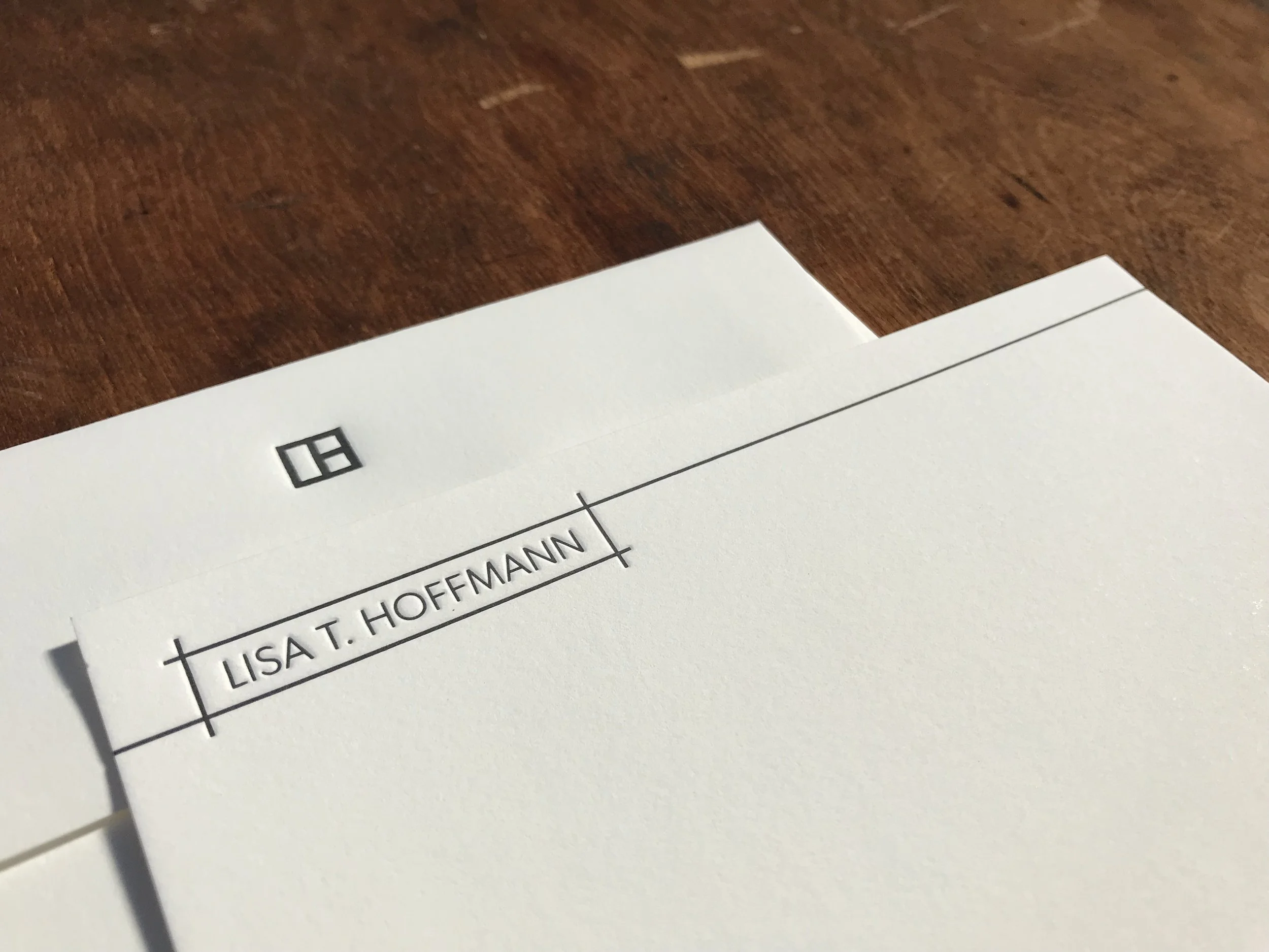 letterpress personal stationery