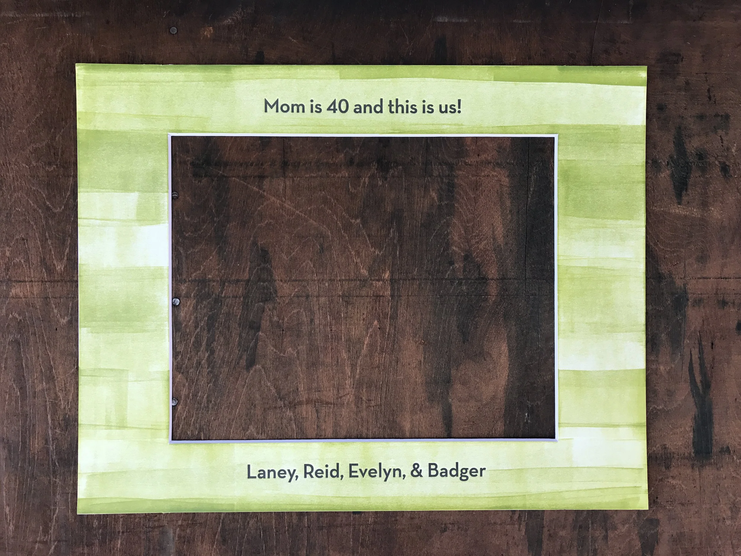 letterpress custom picture frame mat