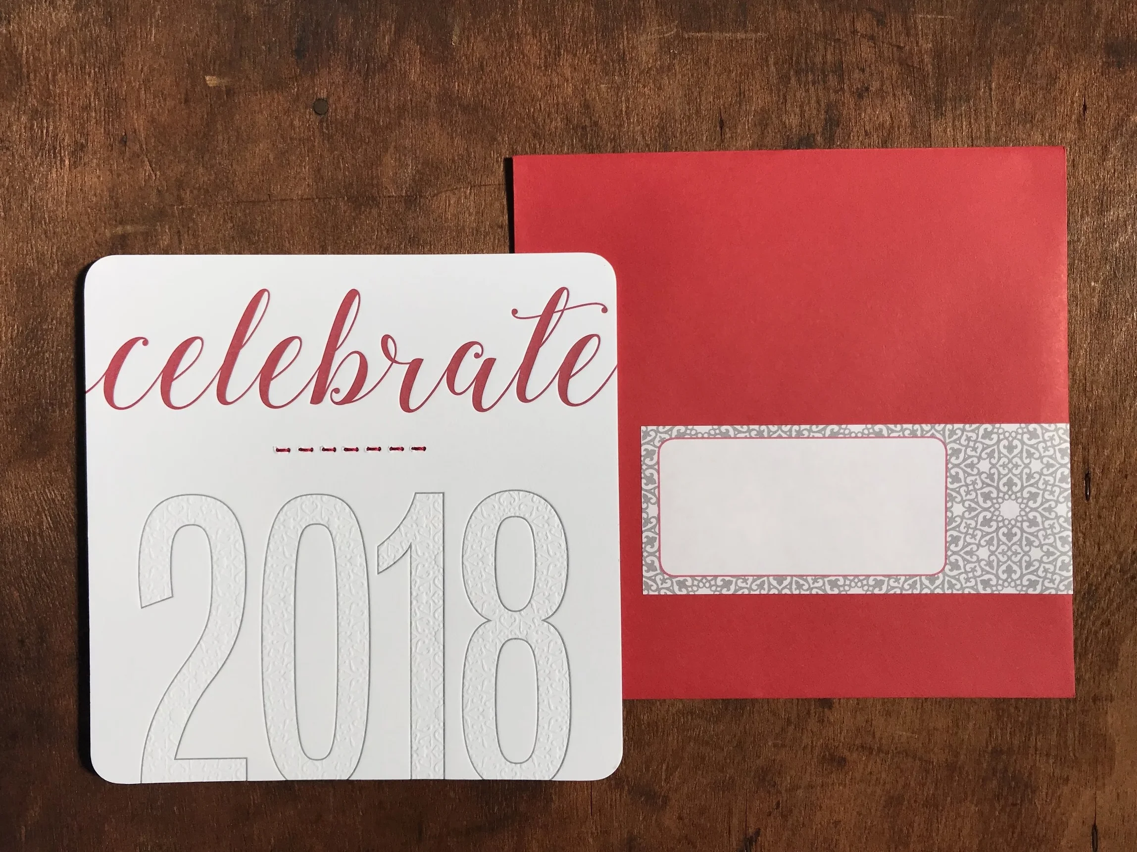 custom letterpress holiday greeting card
