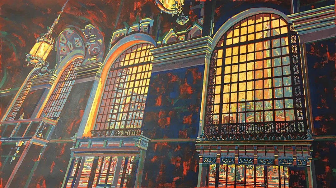 A View of Public Square From Inside Tower City: Cleveland, OH