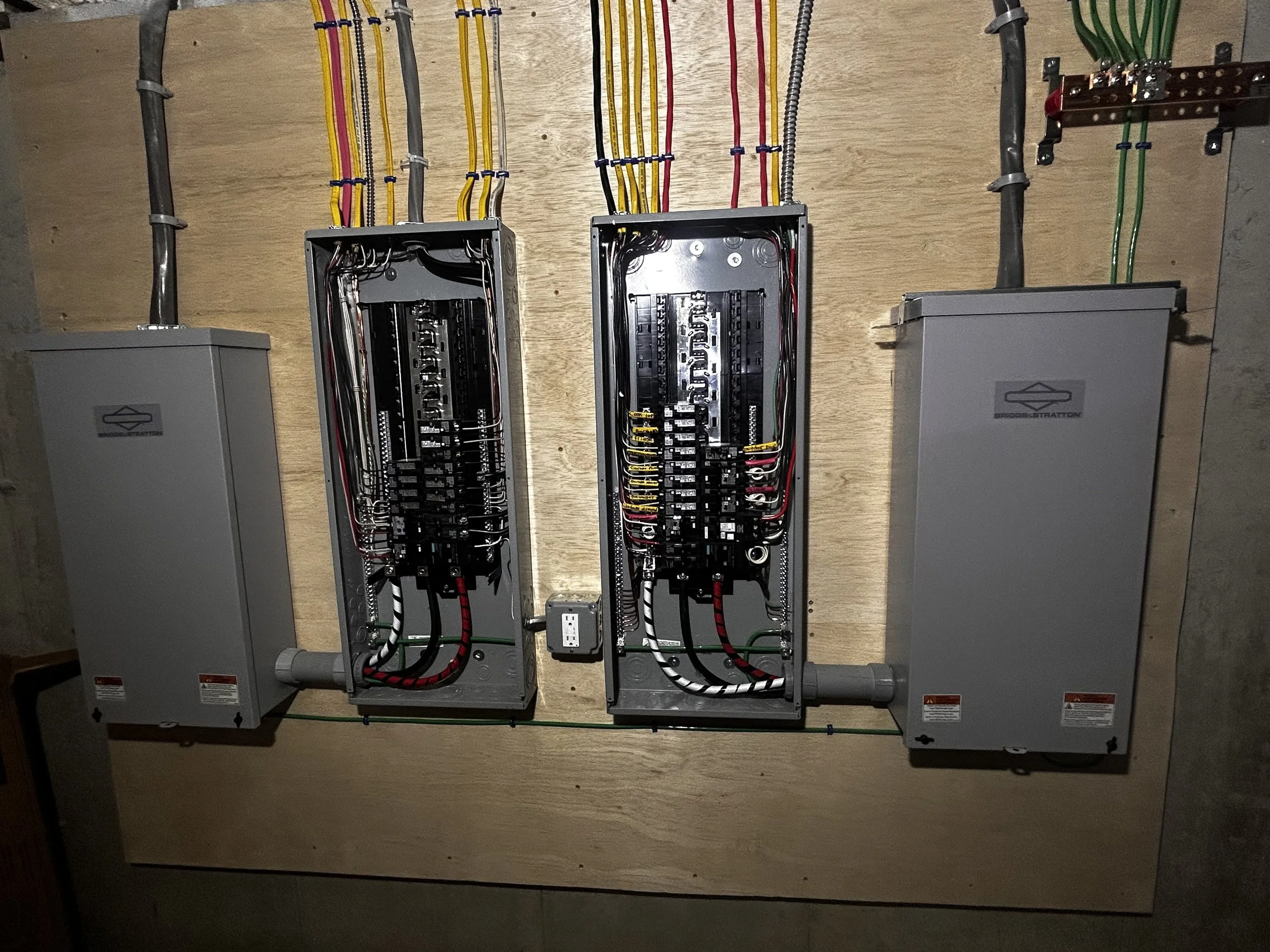 New Construction 400A Service with 2 panels and whole- house backup generator