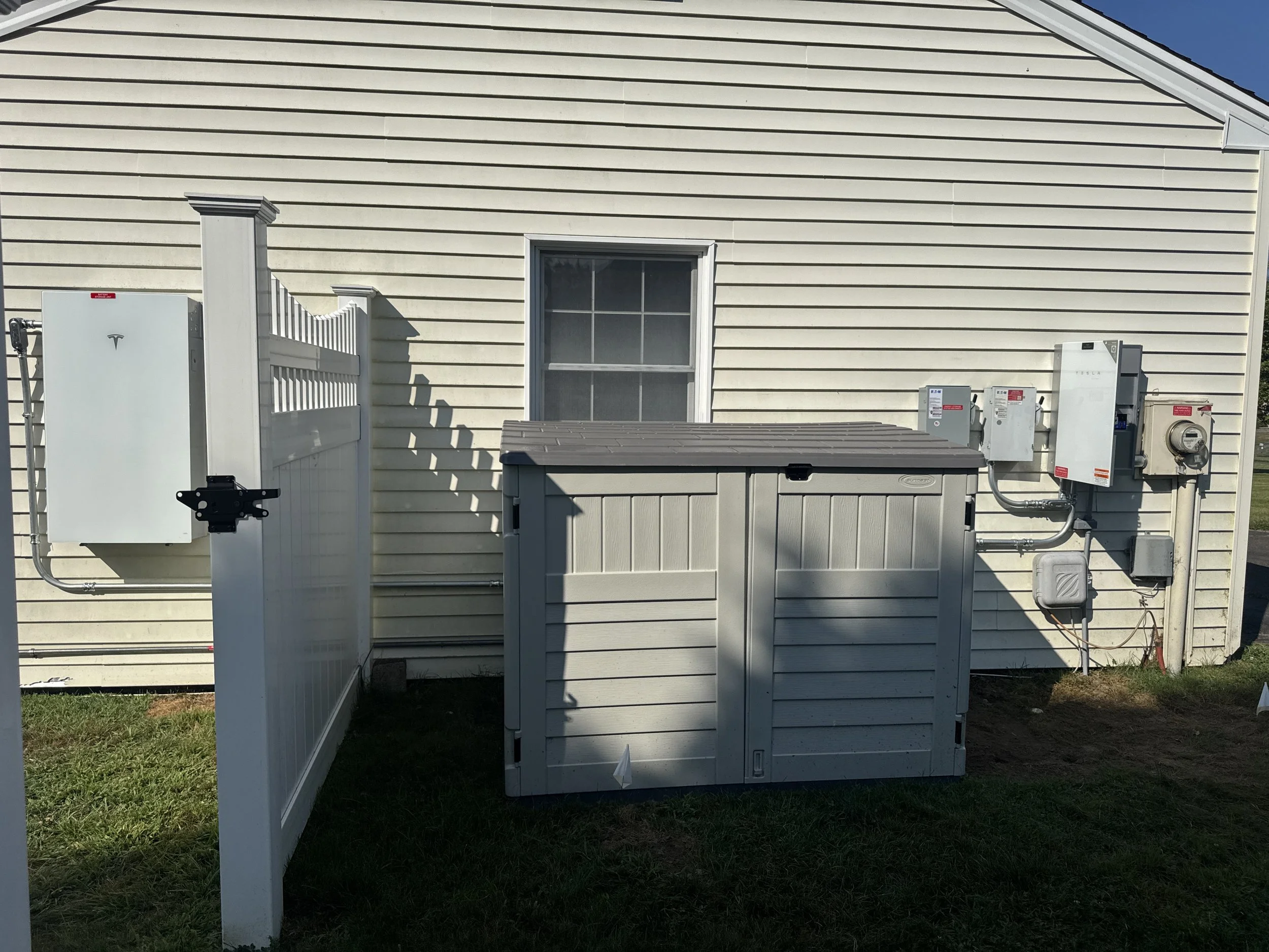 Tesla Powerwall 3 + EV charger in Bethel, CT for a customer with existing solar panels.