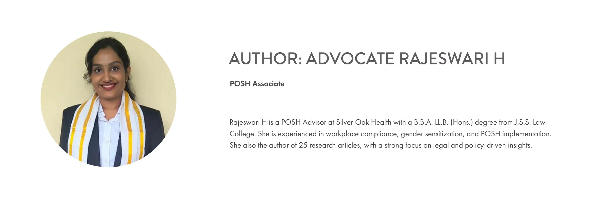 AUTHOR: ADVOCATE RAJESWARI H