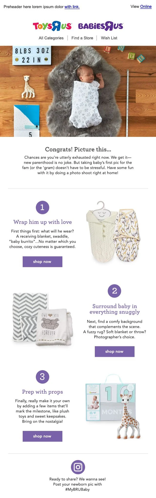 Registry/Post-Natal Email