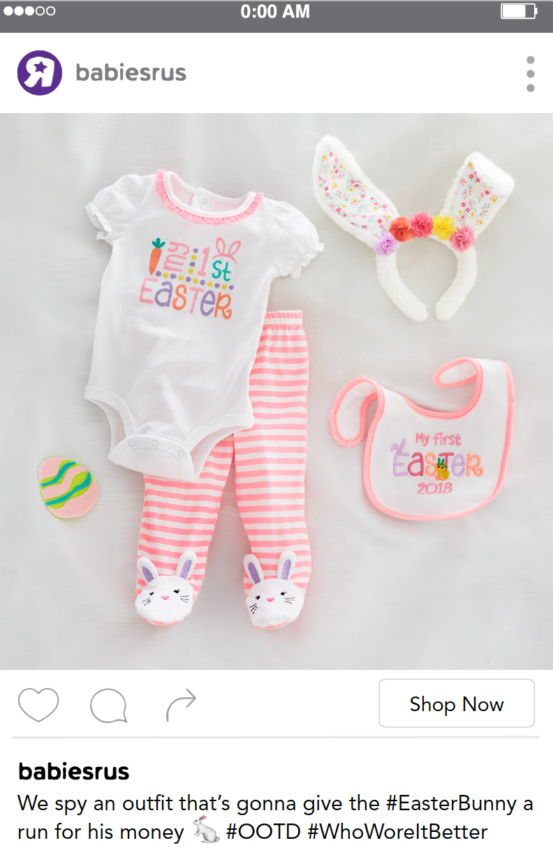 Easter Apparel Shoppable Instagram Post