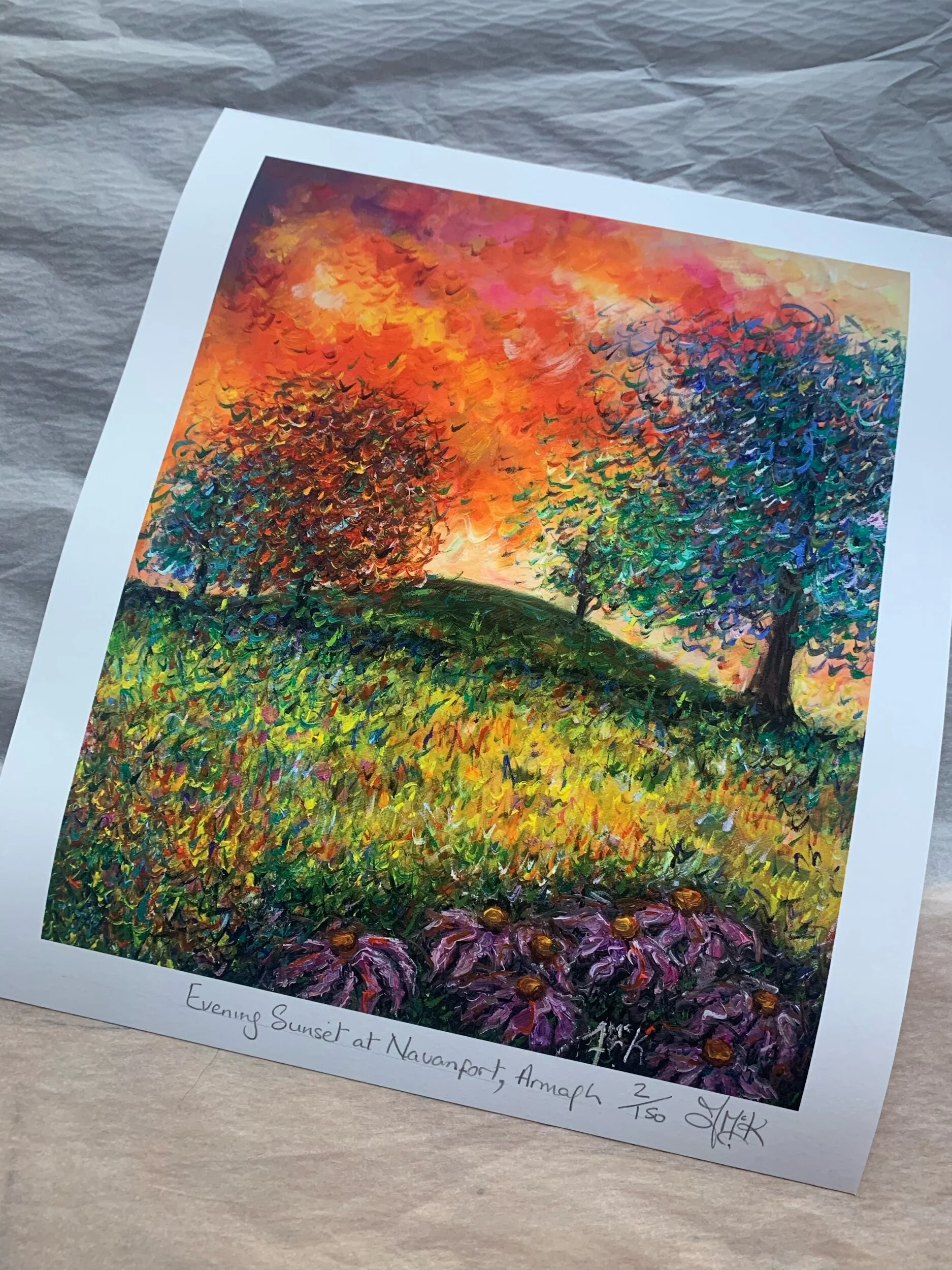 Evening Sunset at Navanfort , Armagh,  print