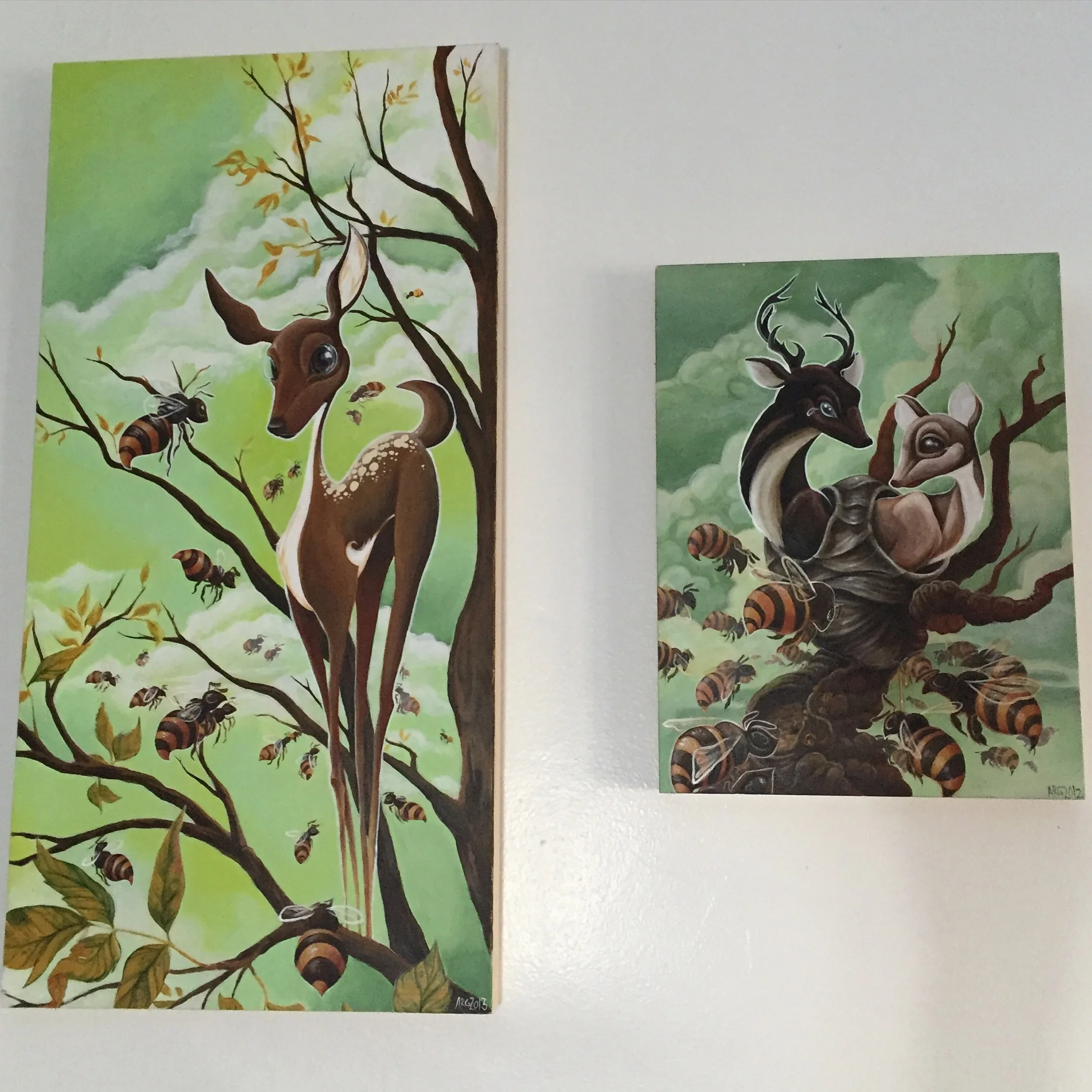 Out of Place/ Storm's coming. acrylic on panel (2013)