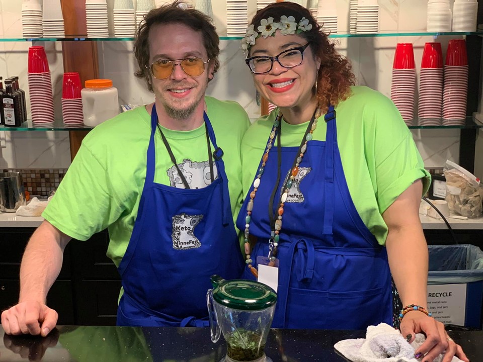 Benny and Claudia at the Beverage Bar