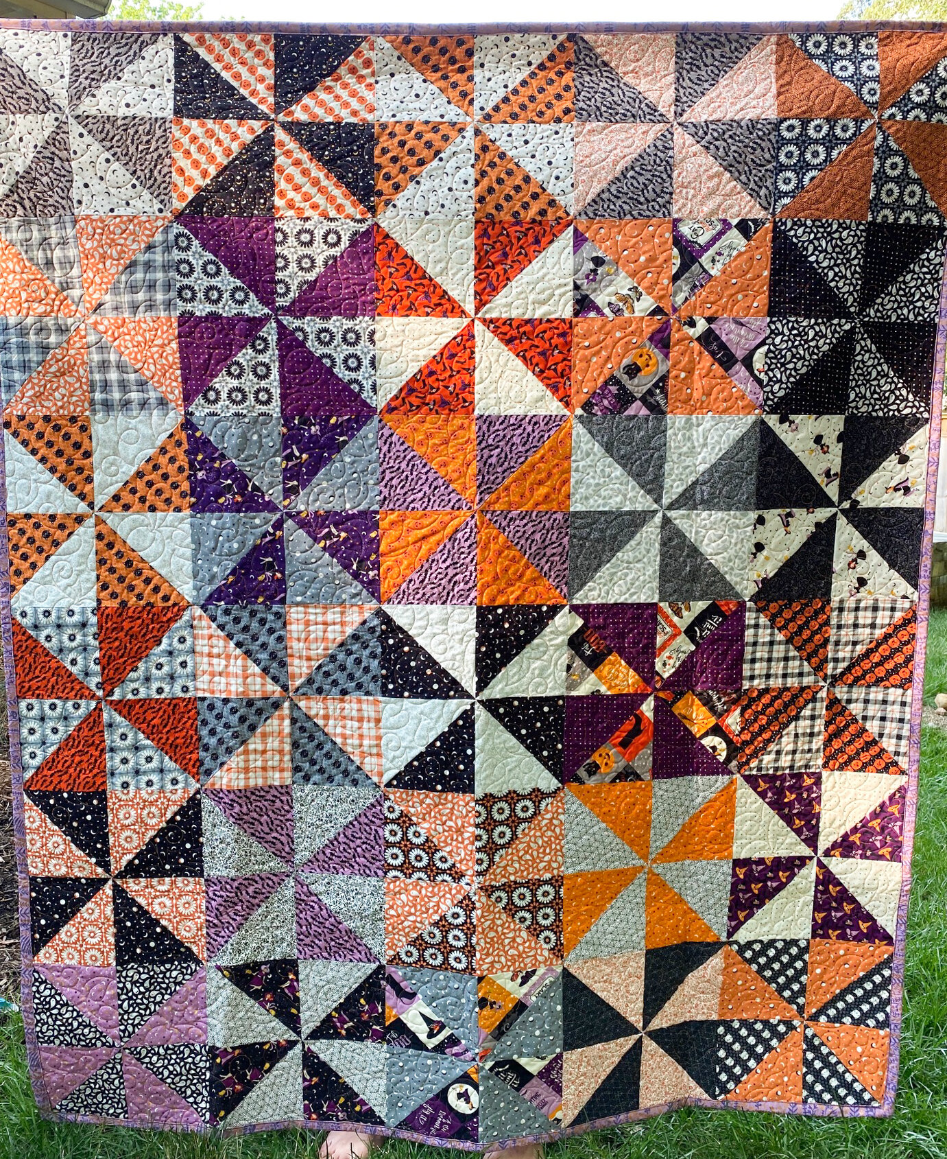 Halloween Broken Dishes Quilt