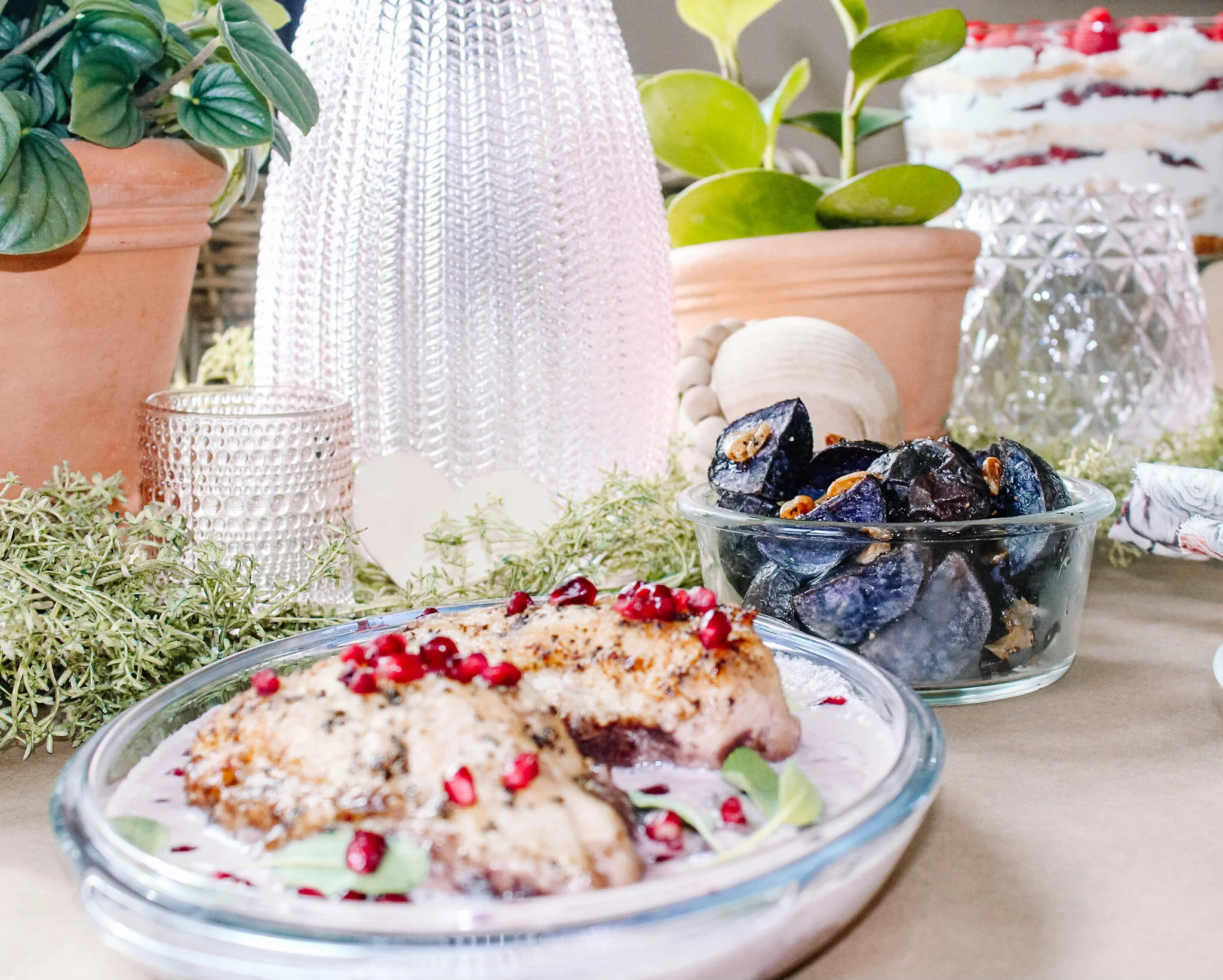 Roasted Garlic Purple Potatoes 