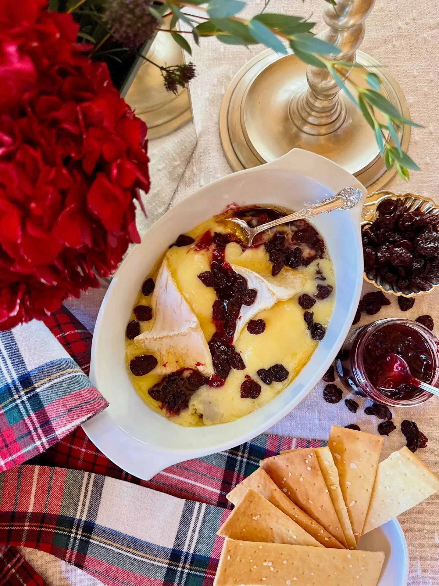 Cherry Baked Brie 🍒 is a flavor-packed, low-stress appetizer. Throw this together in 15 minutes and serve straight out of the baking dish. Let&rsquo;s be honest, we need to bring new flavors into the holiday conversation, and there is no better opti