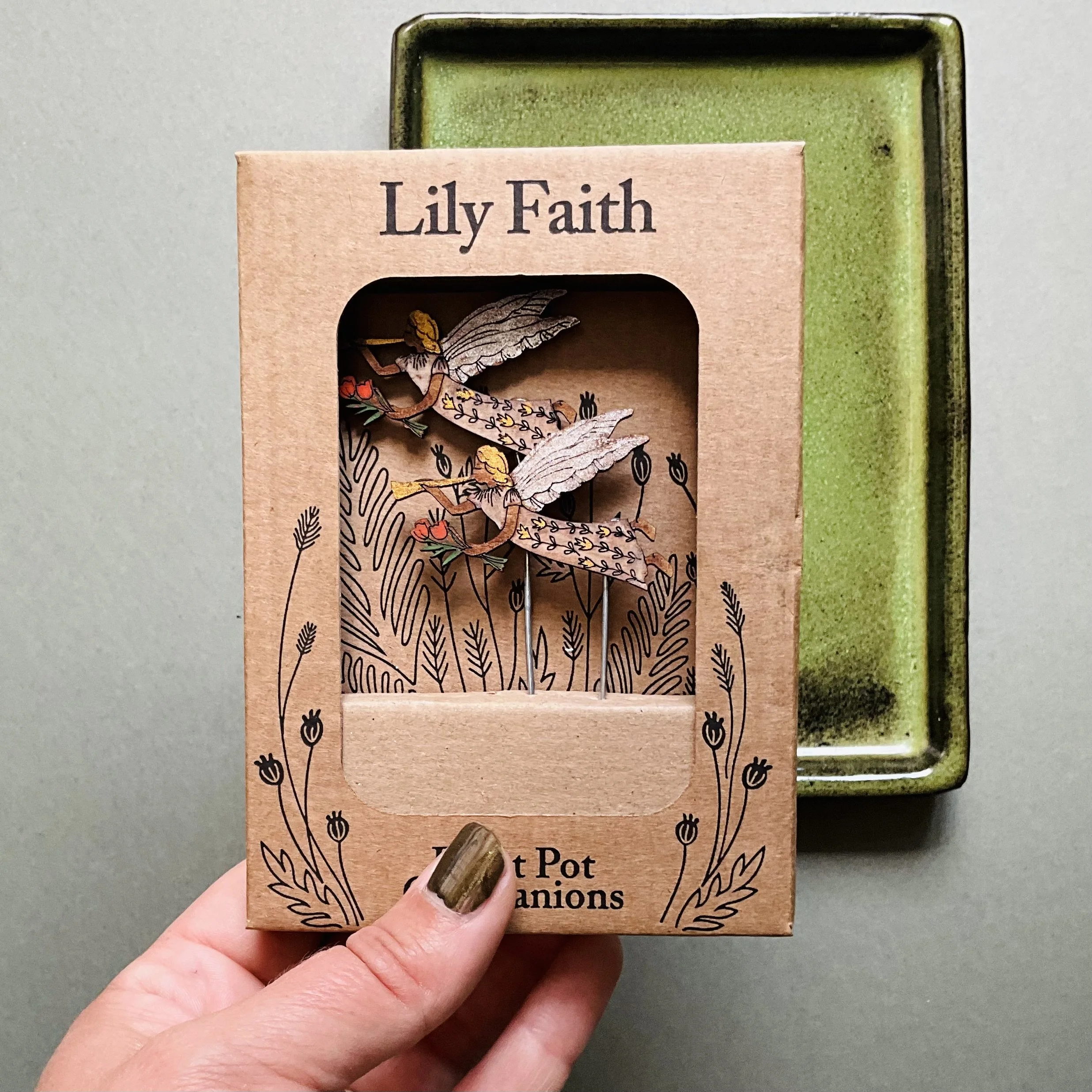 Lily Faith Christmas Angel Plant Pot Companions