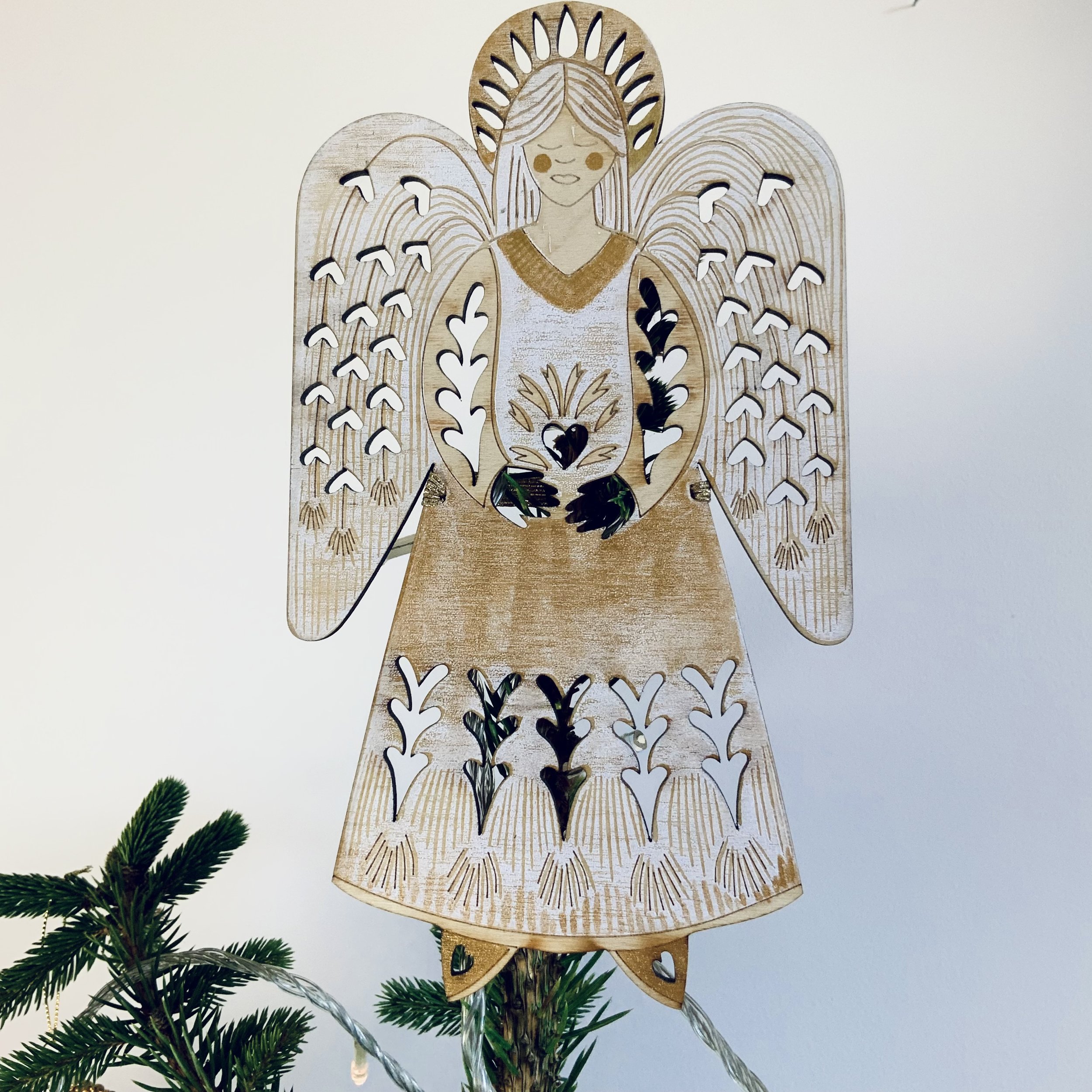 Gilded Angel Christmas tree Topper