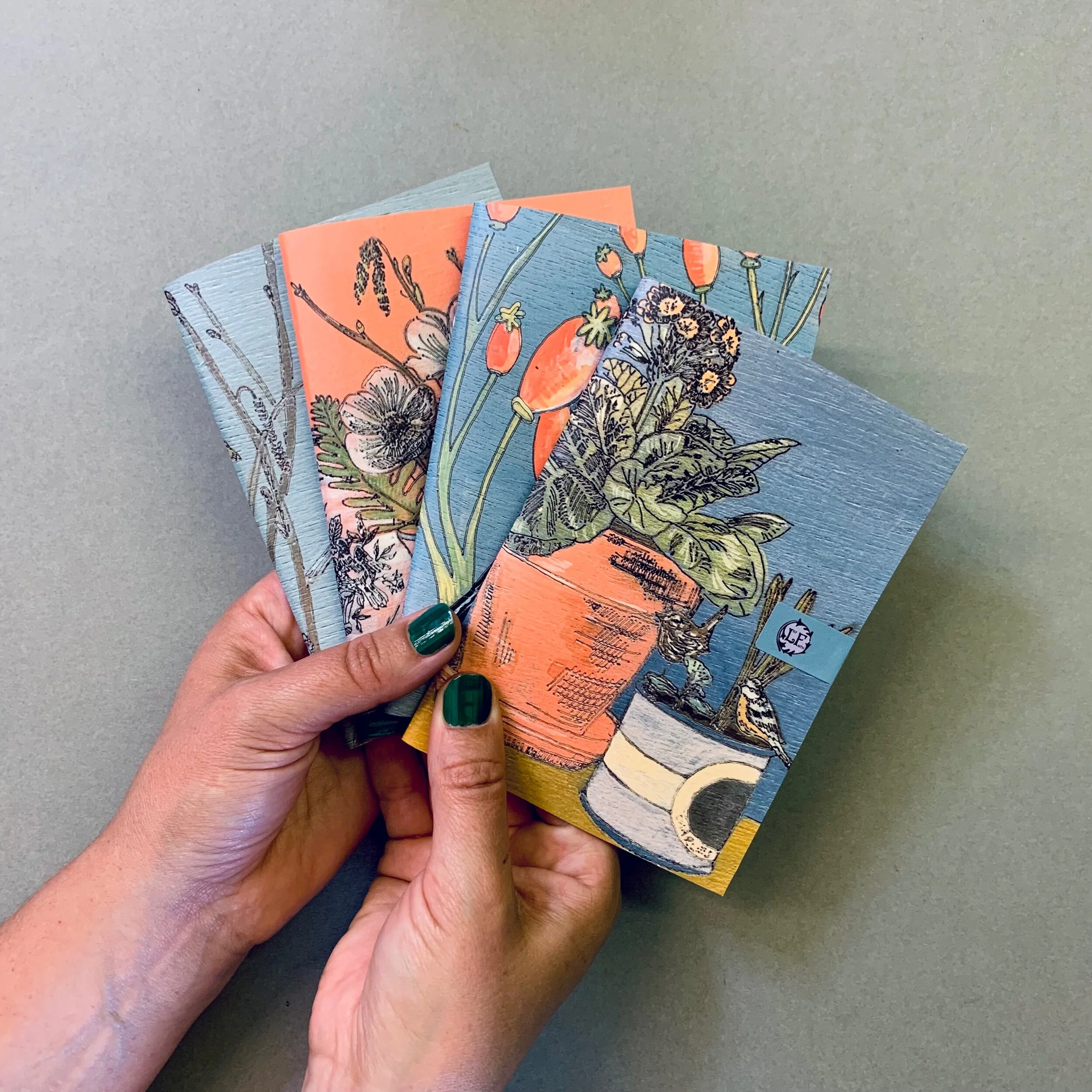 Available in 4 designs, these blank paged exercise books, have a lovely weight of cardstock for the covers.