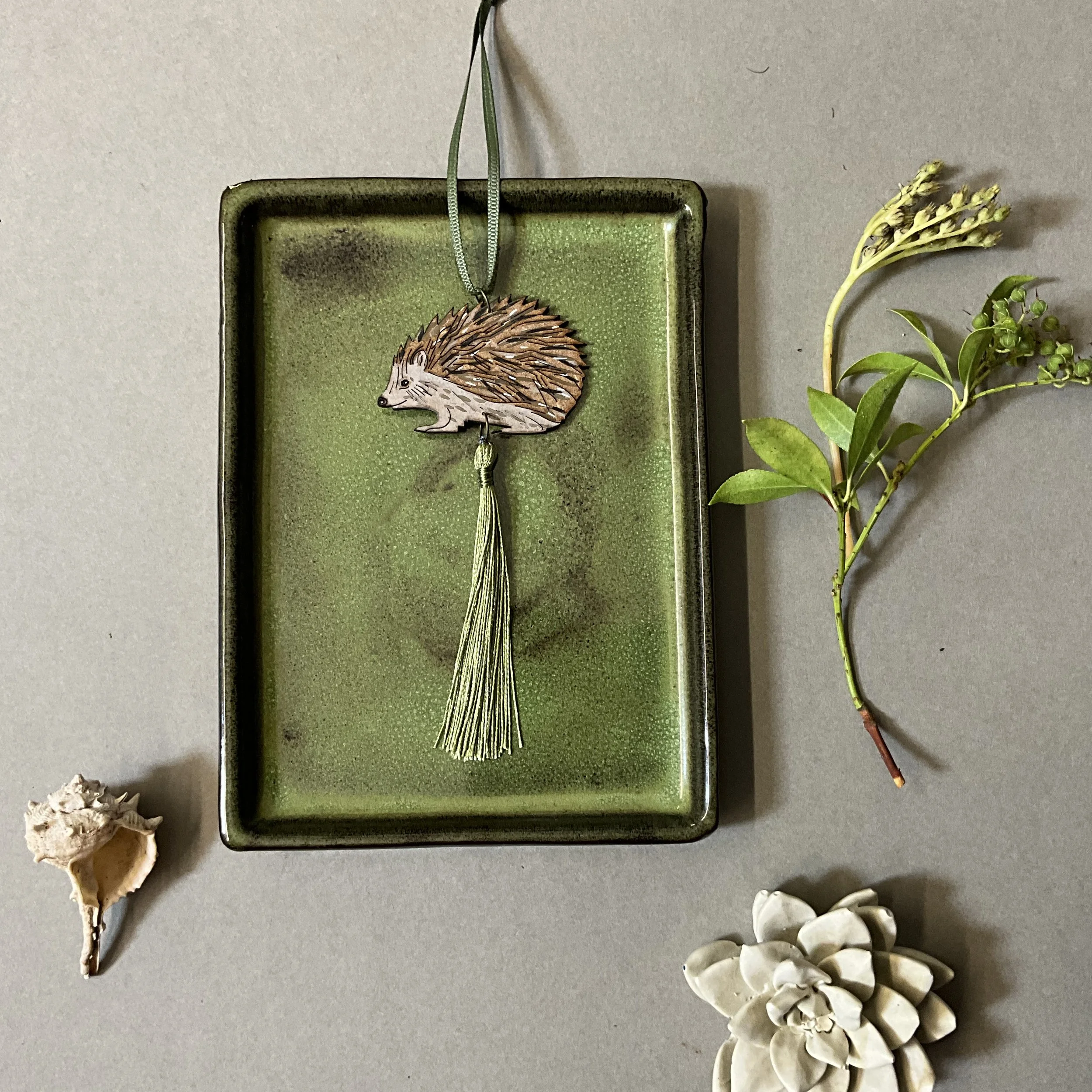 Lily Faith's hand drawn hedgehog illustration are digitally transposed onto FSC MDF in her devon studio. (Copy)