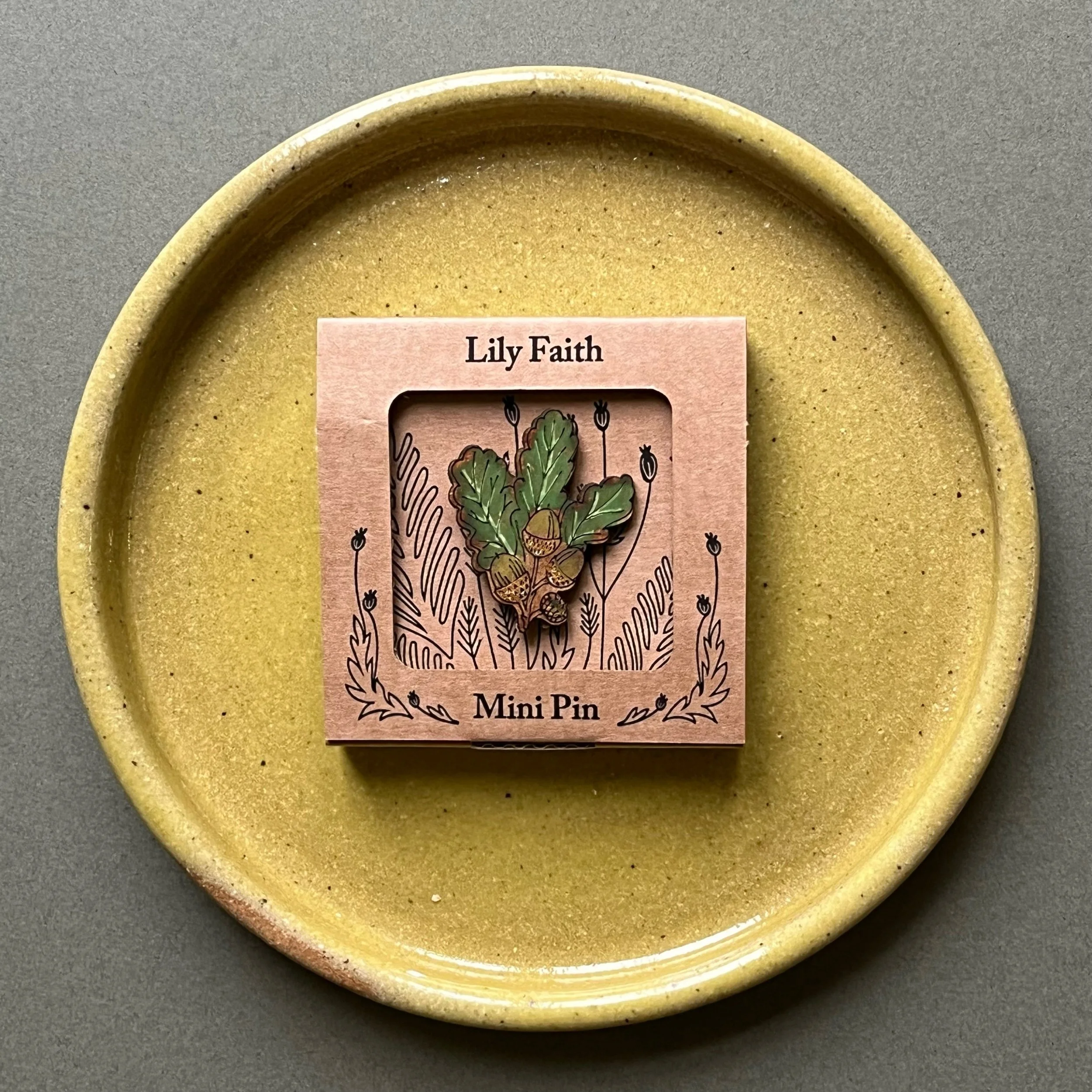 Oak Mini Pin Brooch