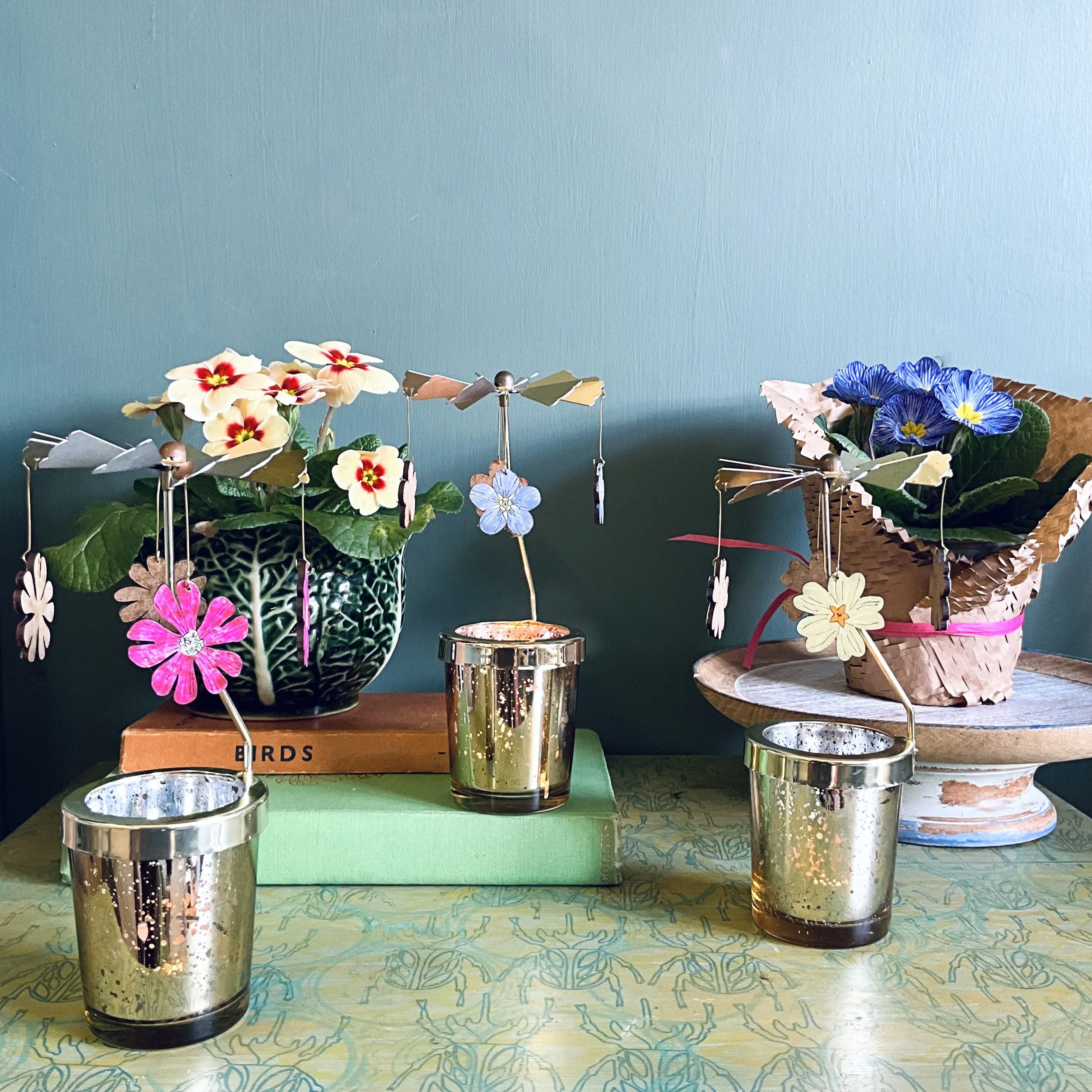 Spring Floral Candle Carousels