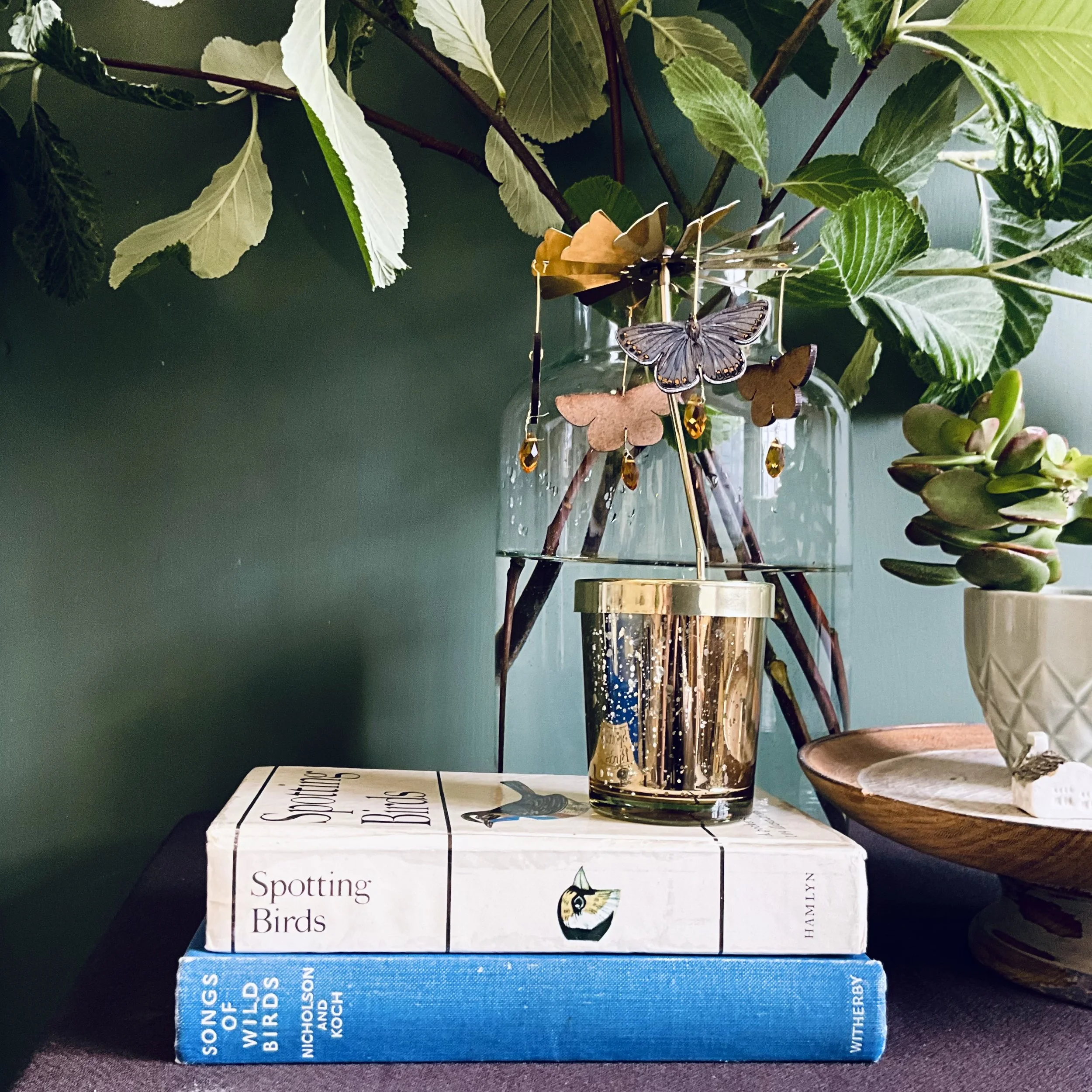 Common Blue Butterfly Candle Carousel Pieces