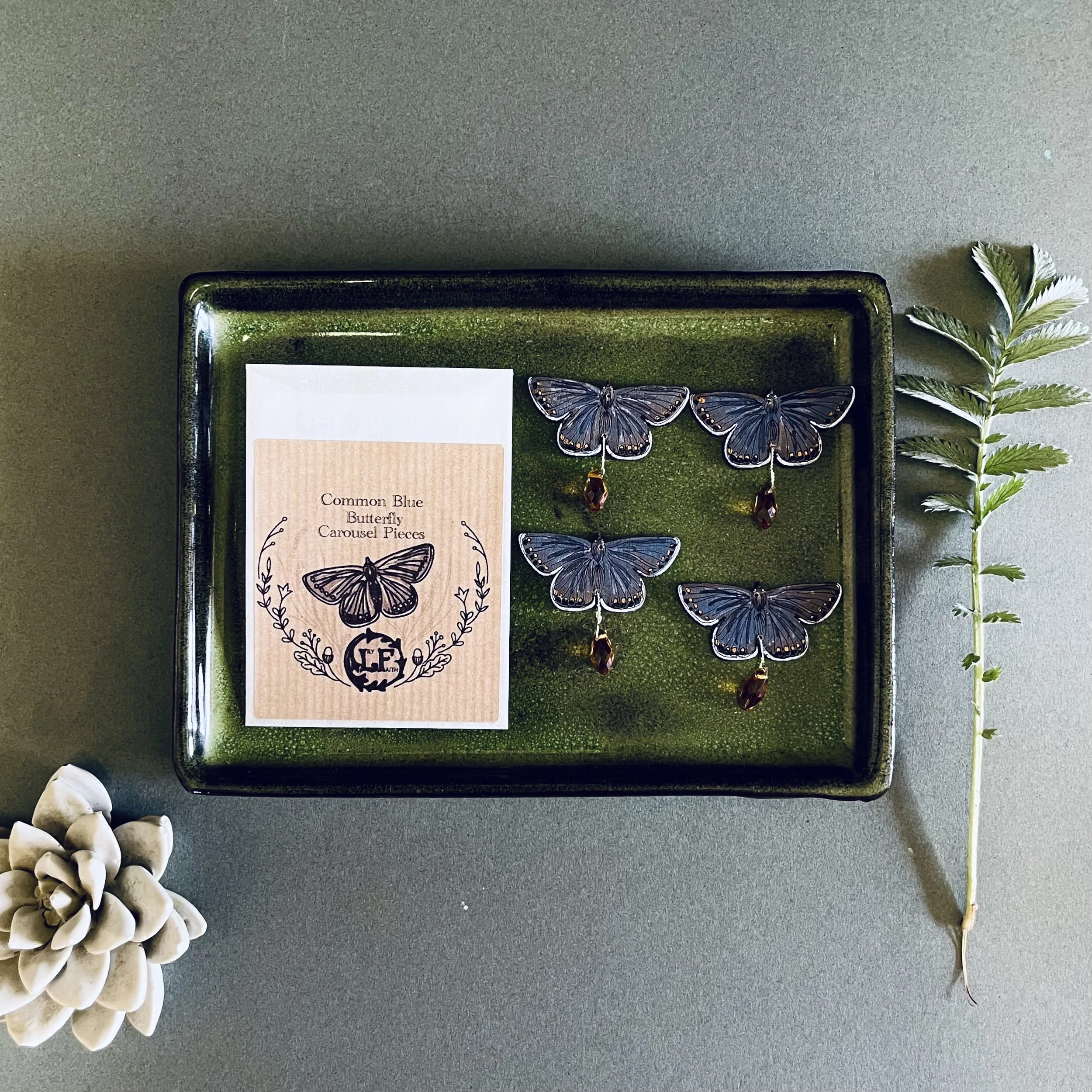 Common Blue Butterfly Candle Carousel