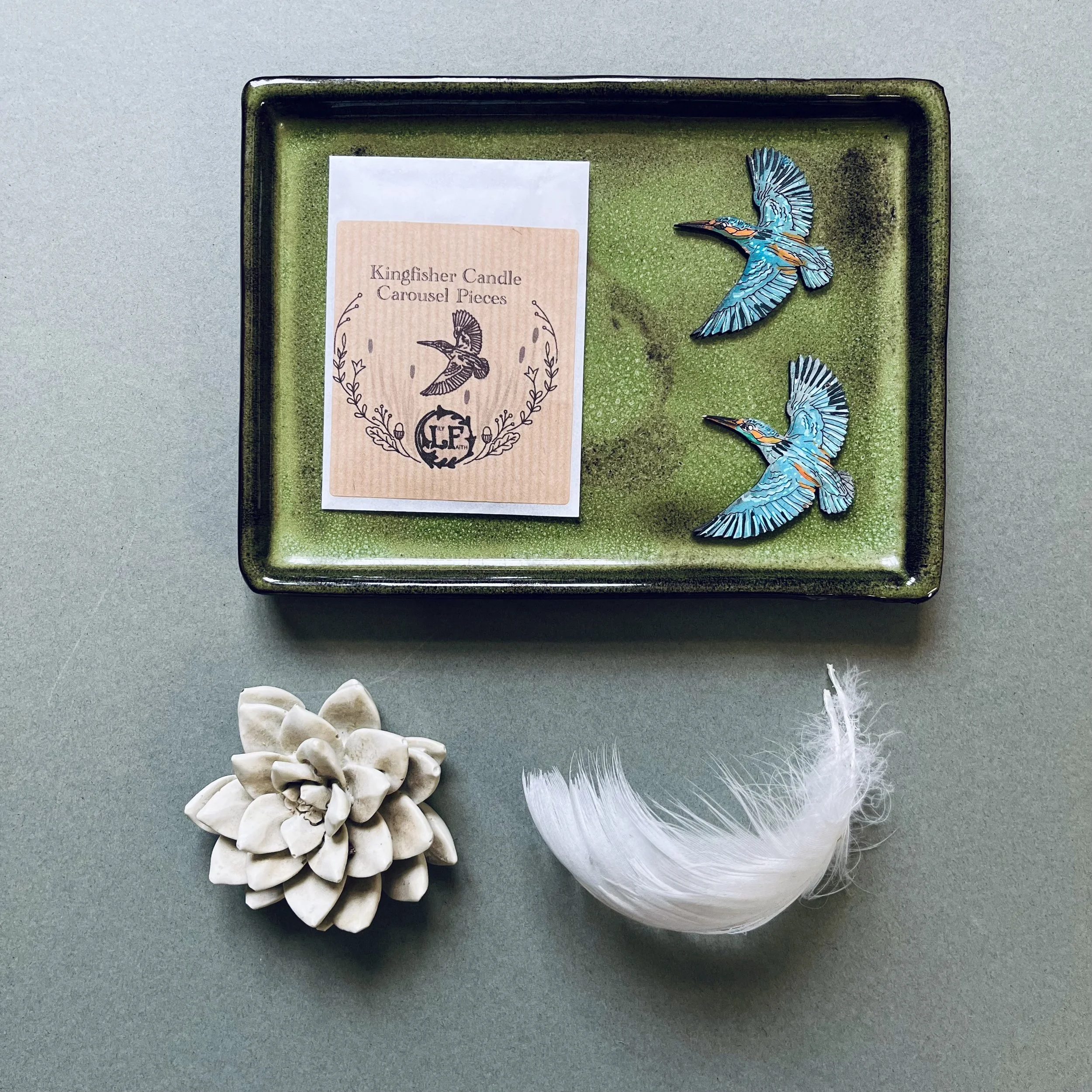 kingfisher candle carousel pieces