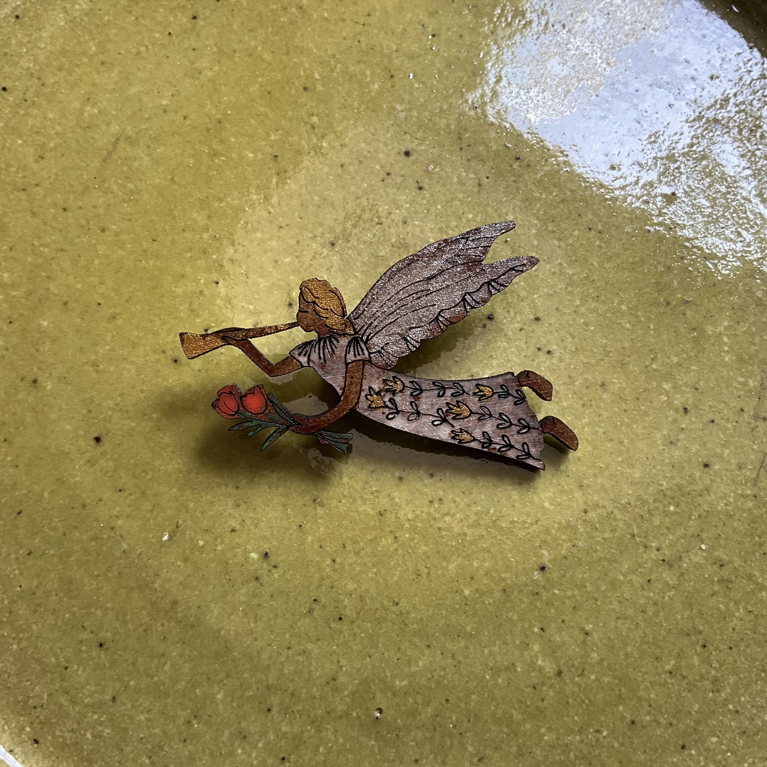 Christmas Angel Mini Pin by Lily Faith