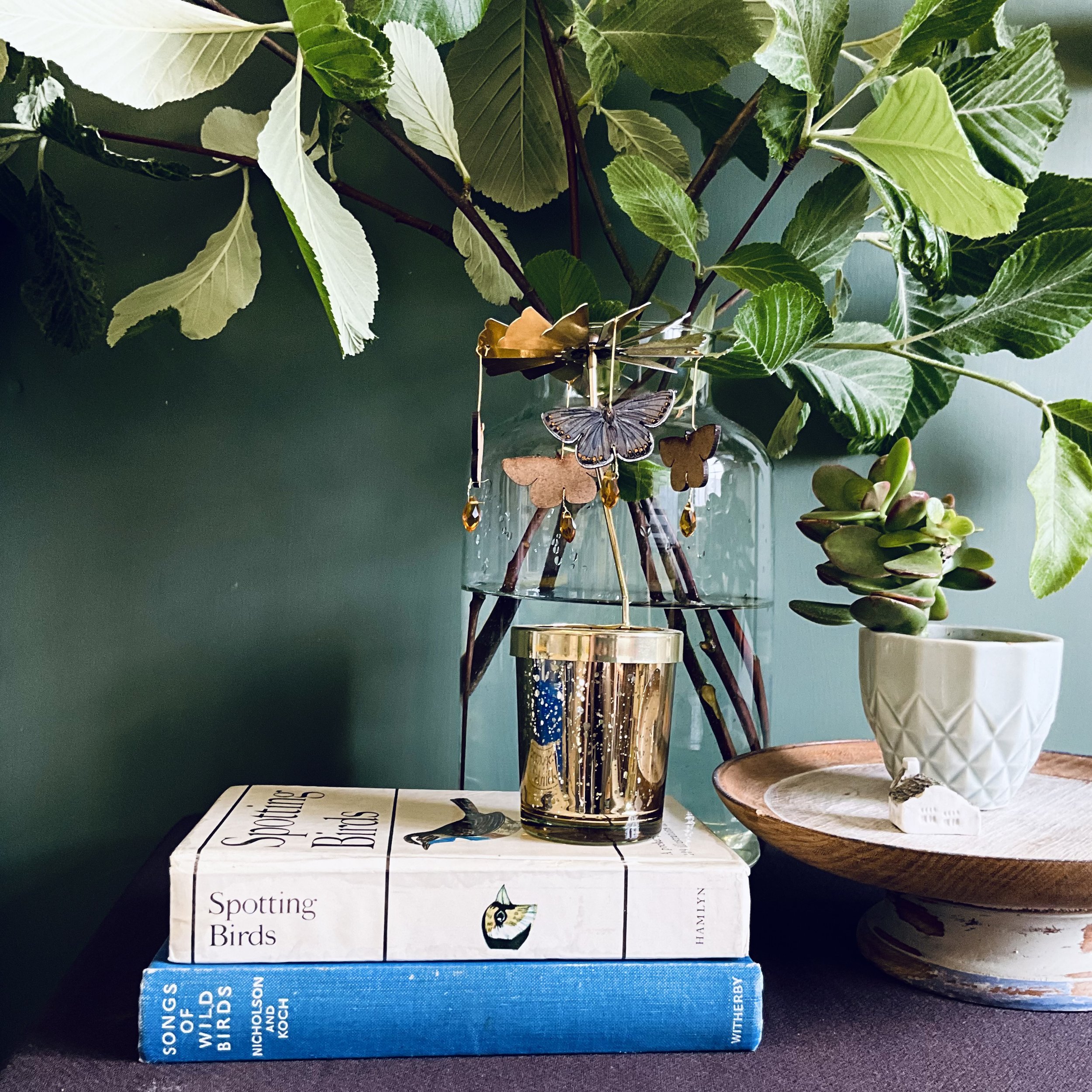 Common Blue Butterfly Candle Carousel