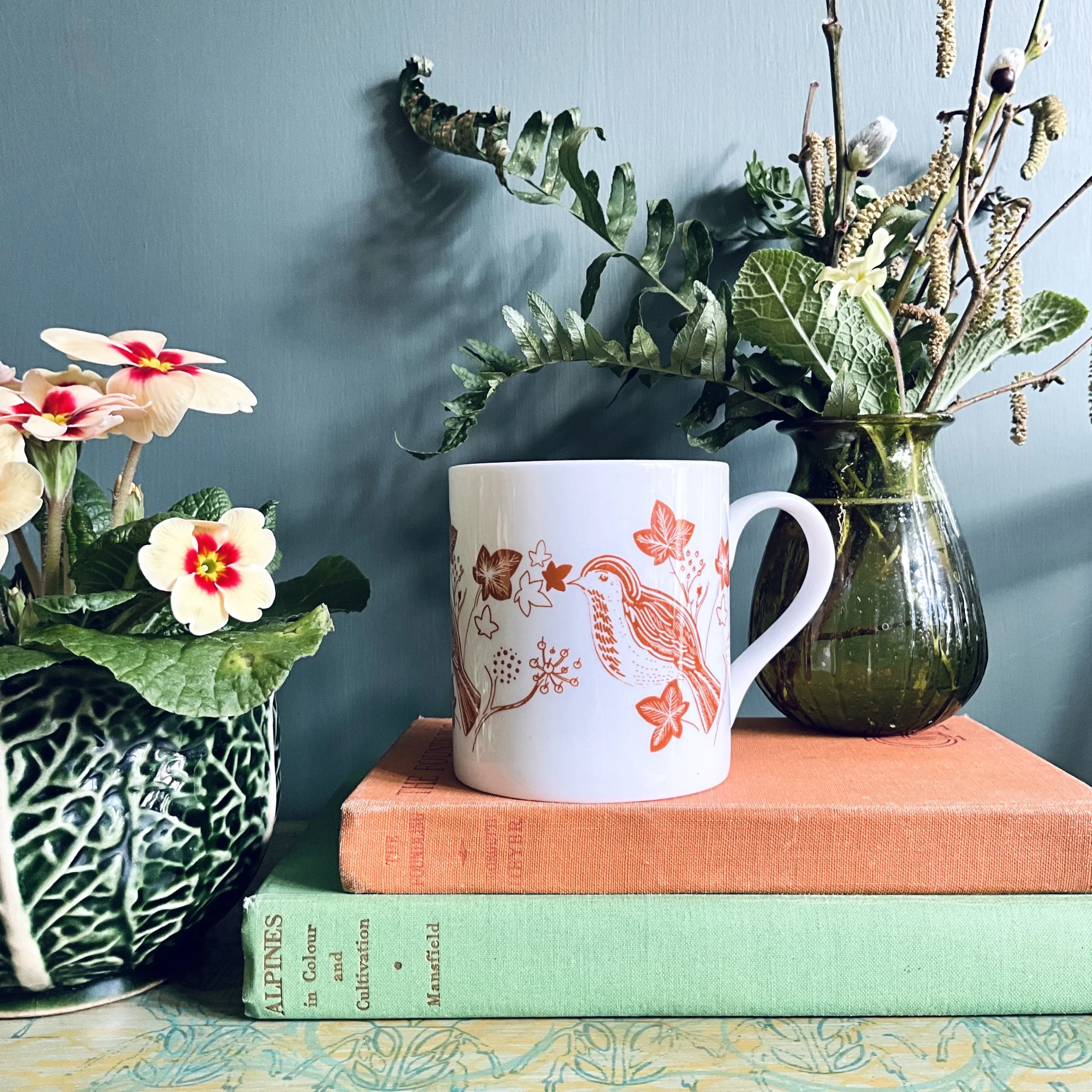 Robin Mug with Primroses (Copy)