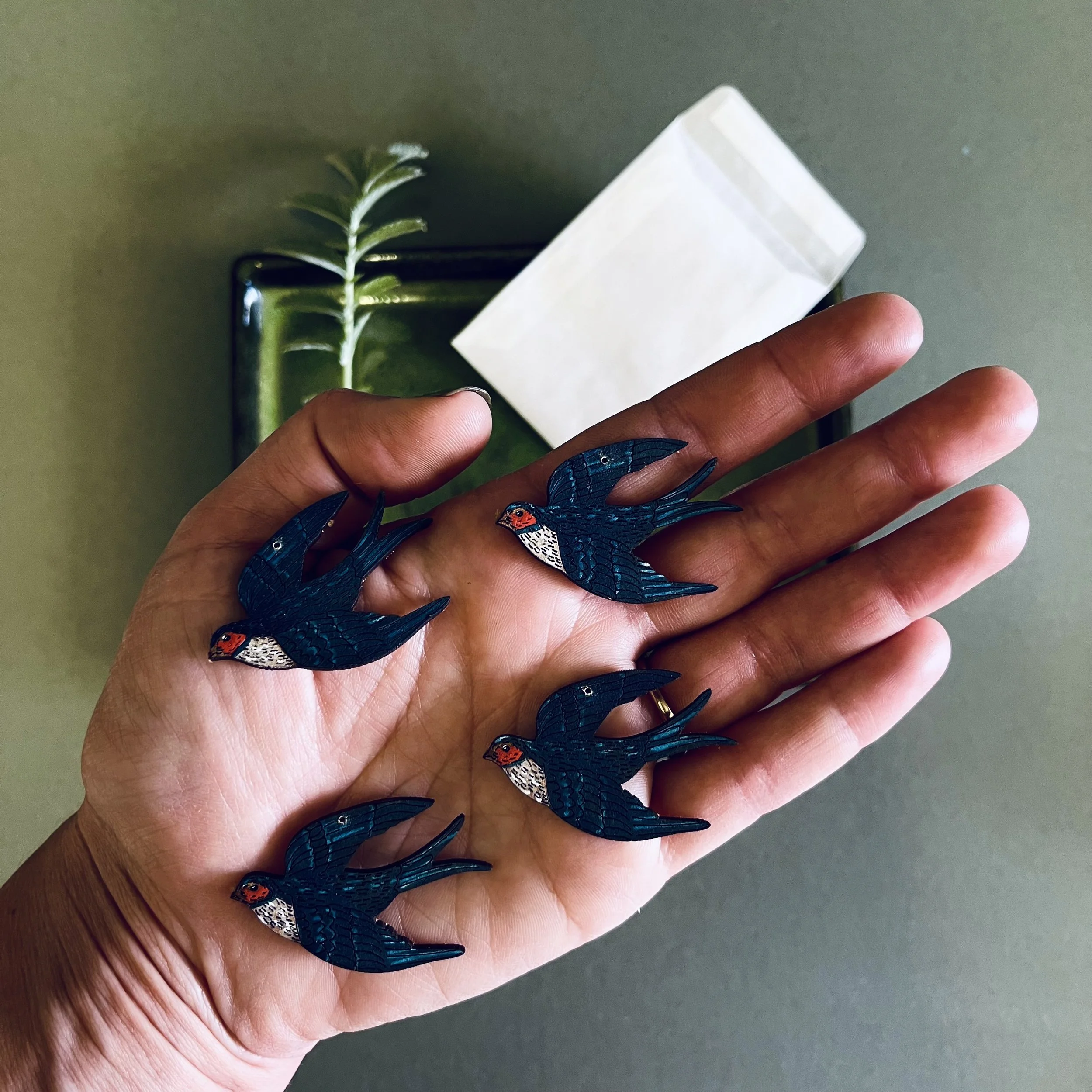 Swallow candle carousel pieces