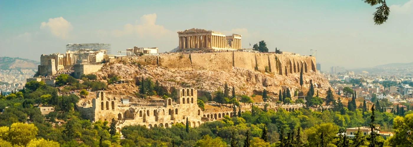 The iconic Acropolis Hill and Parthenon