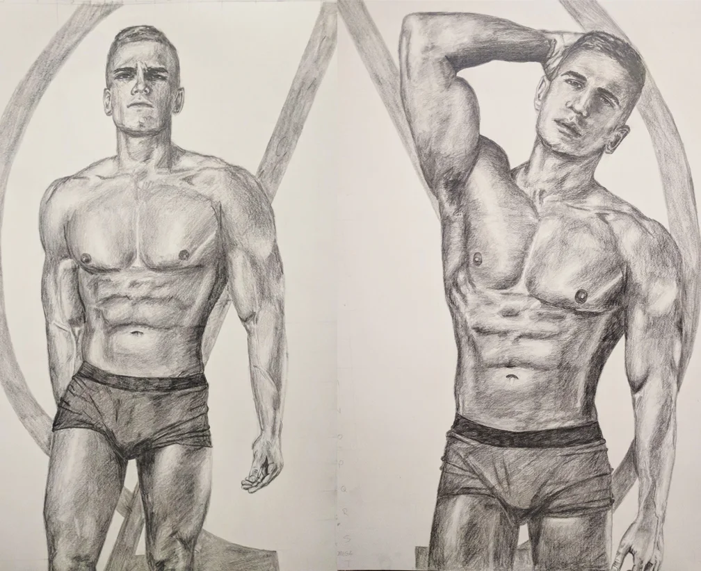 “Alpha kai Omega” Graphite 16x24 (each) 2019