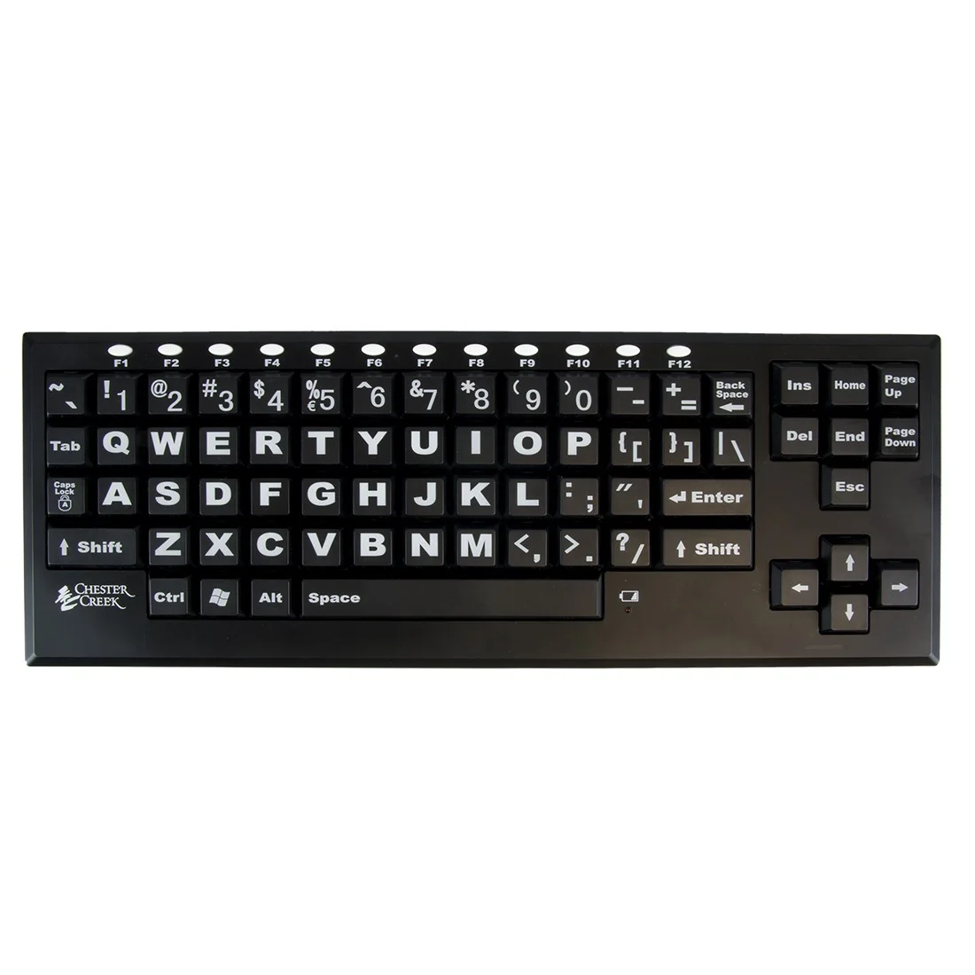Visionboard Wireless Keyboard - White on Black