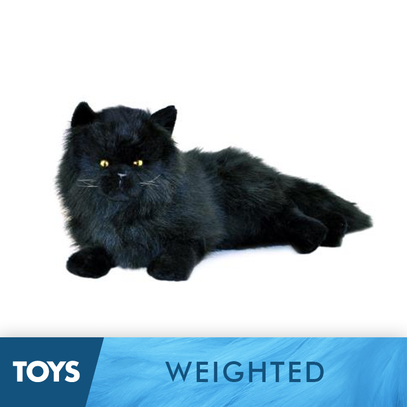 Weighted Black Plush Cat