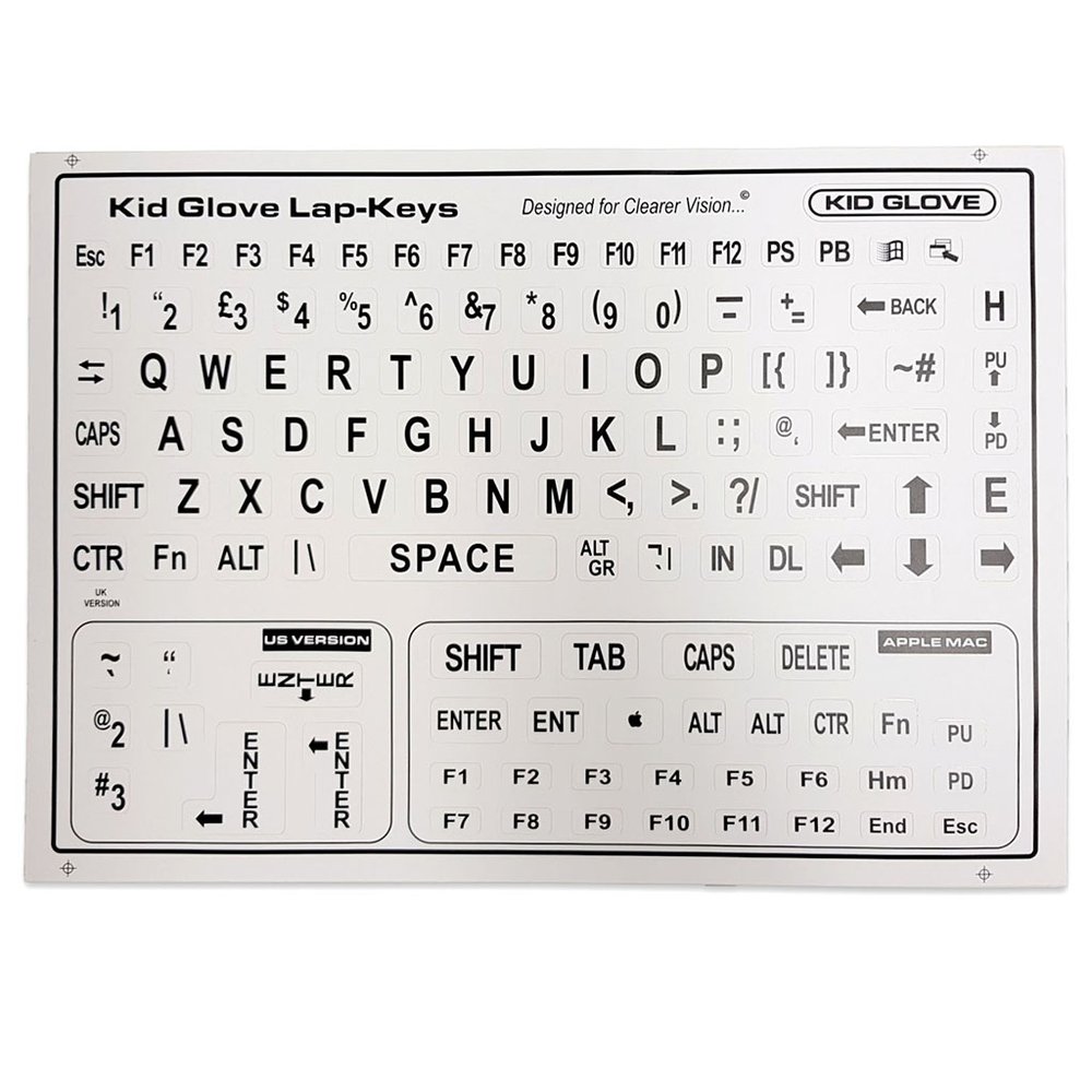 KidGlove Lap-Keys Keyboard Stickers — AT STORE