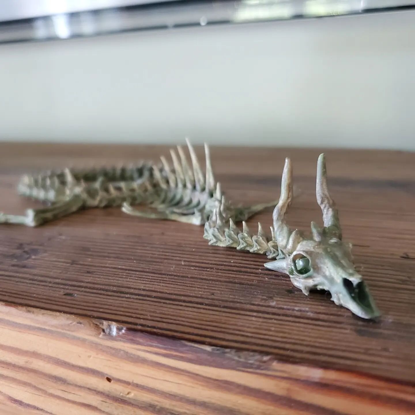 Painted an ancient dragon skeleton for my mom, might put some moss on it later. Another great model by @doll_maker_spb