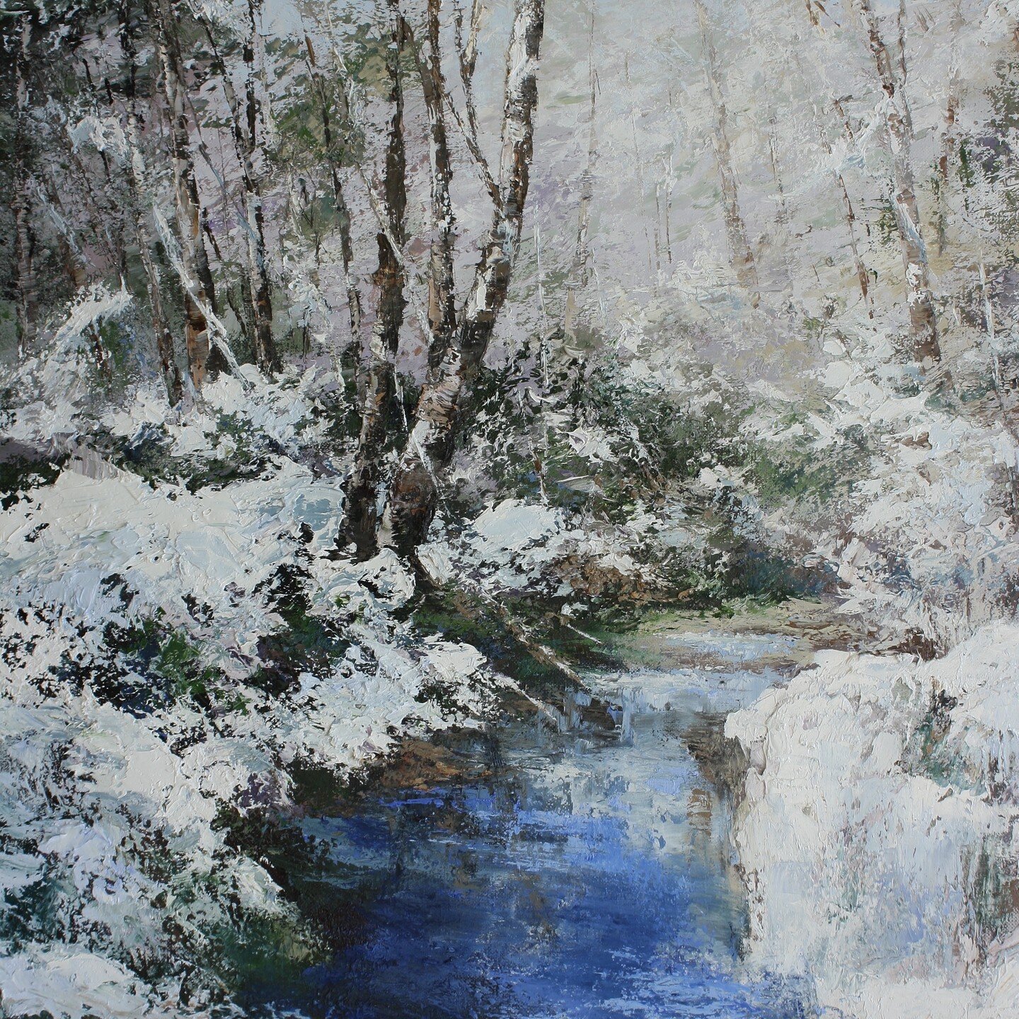 &quot;Quiet Days&quot; is an oil painting now showing in the Grace Mills River juried exhibition until January 11,2023.