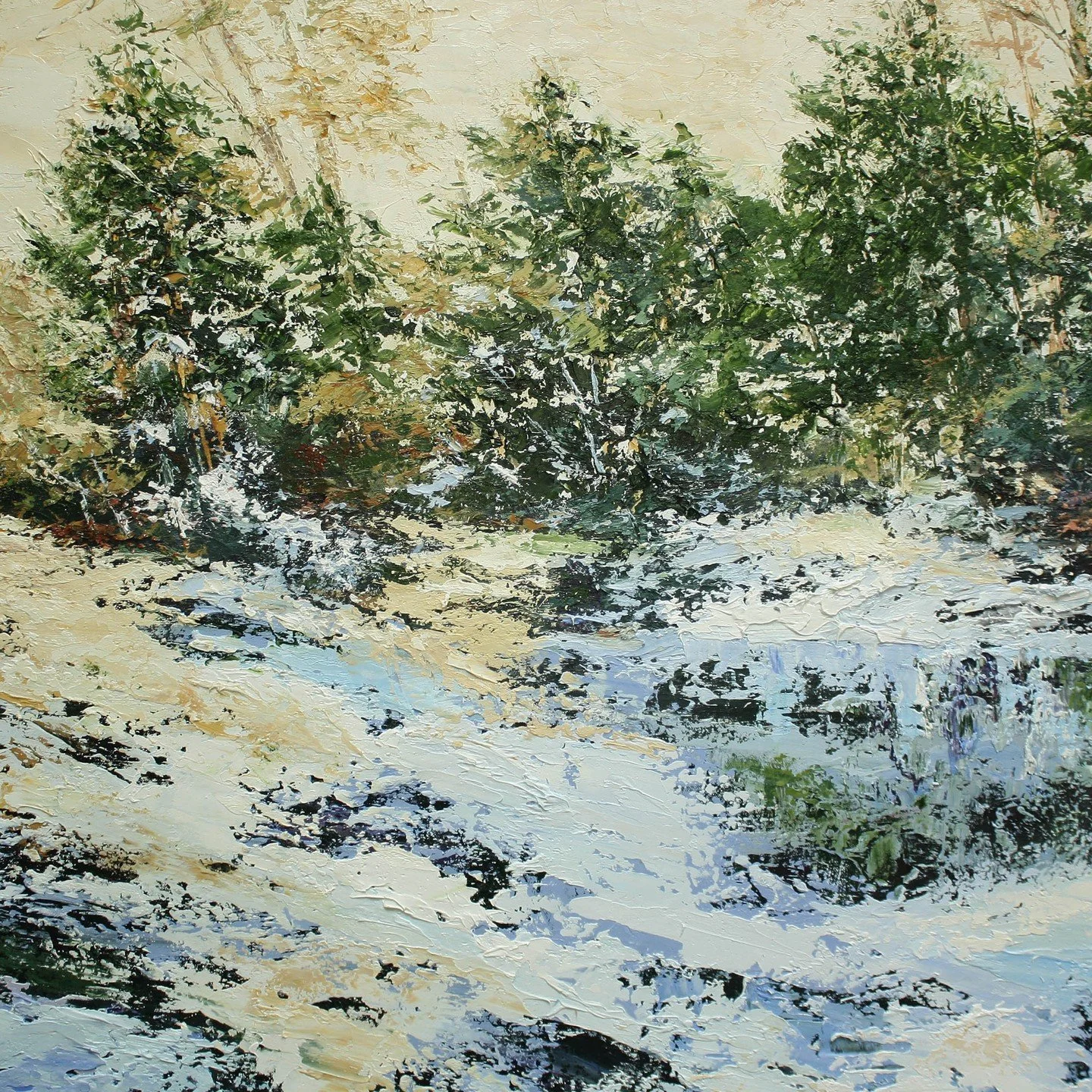&quot;Season's Voices&quot; an oil painting 32x38..It as in anticipation of a snow fall this winter.