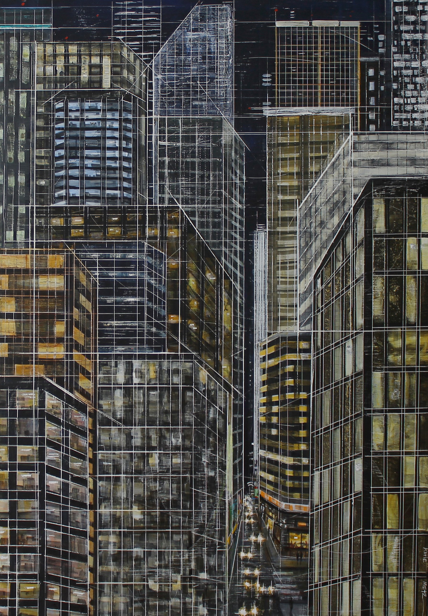  Urban Form 12 32”x 39” acrylic on panel 2021 SOLD 