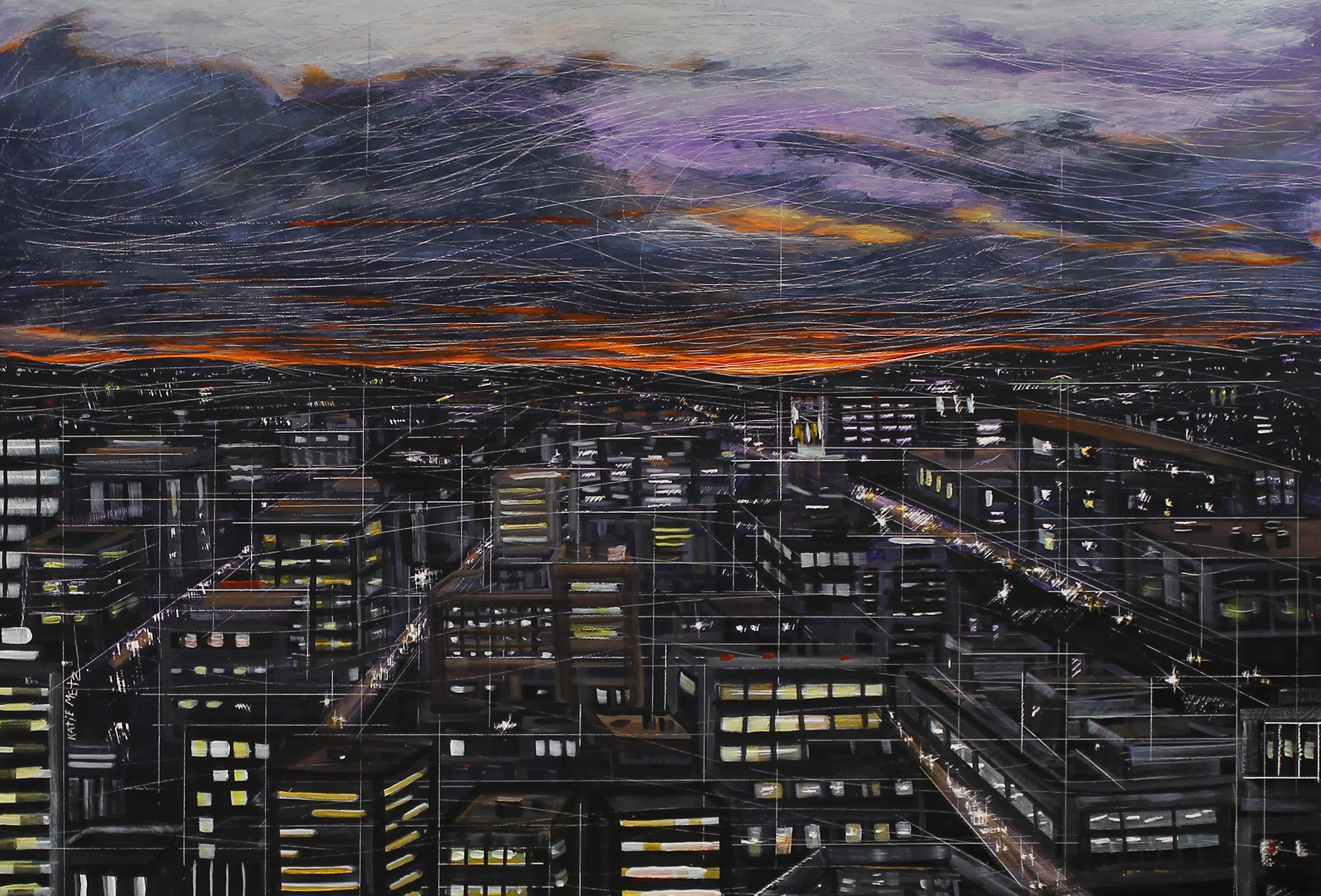 Katie Metz Sky Line 8 acrylic on panel 23x32in 2022 .JPG