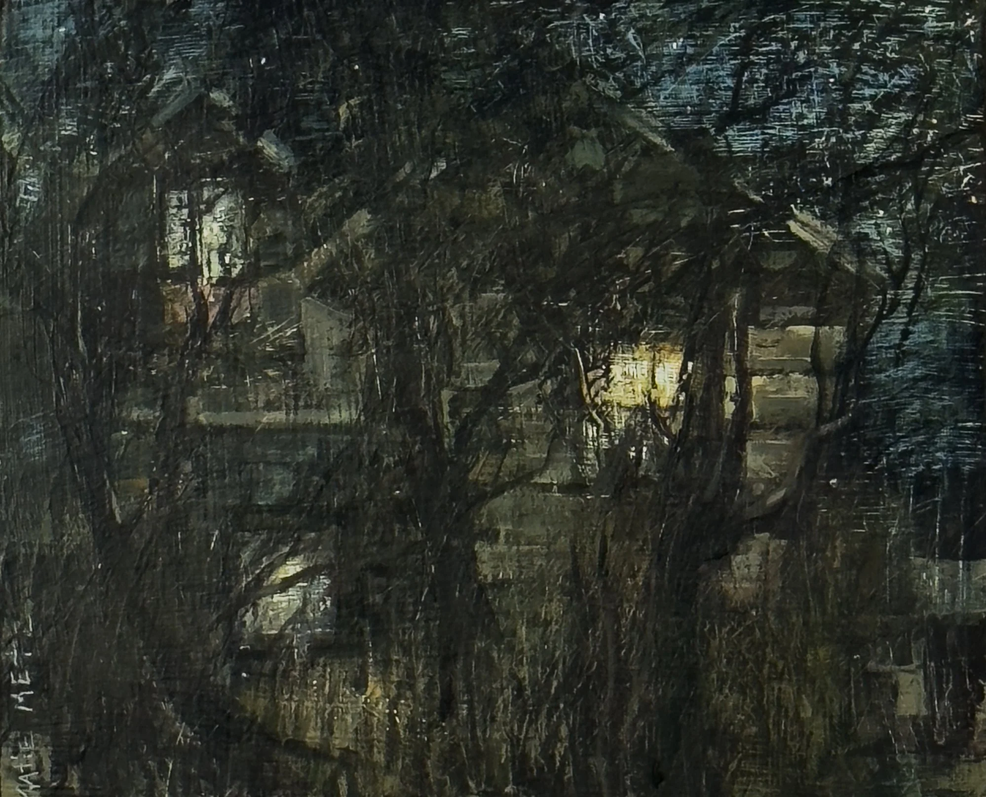 Whispering Home 3
2025
Acrylic onwood panel
10" x 12"