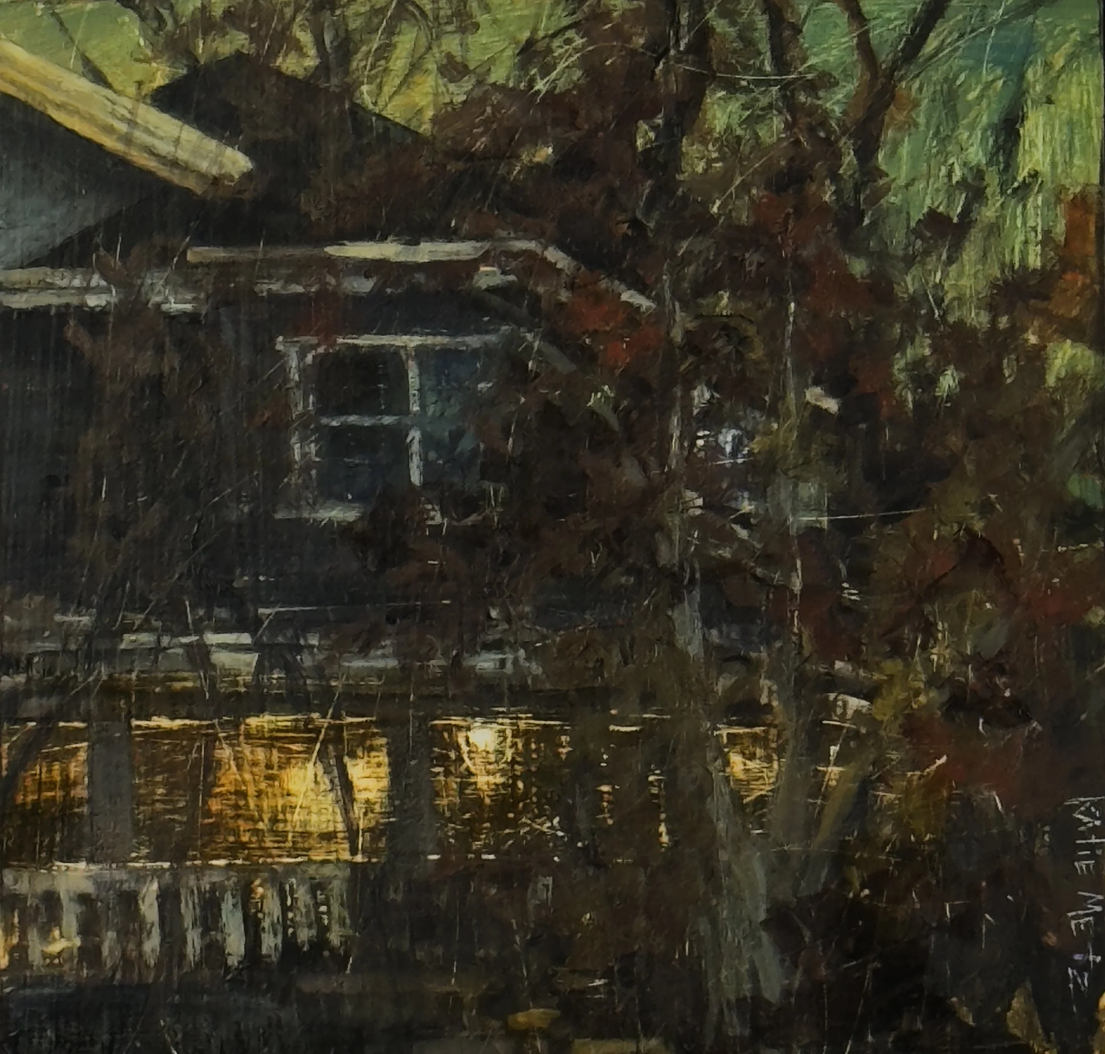 Whispering Home 2
2025
Acrylic on wood panel
9" x 9"