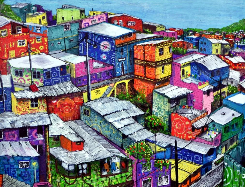 2.LaComuna_8inx10in_Water Based Acrylic on Paper.JPG