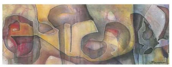 Breadth, 2003 acrylic on muslin mounted on acetate 8.5"x18"