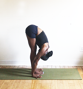 uttanasana. (deep forward fold)