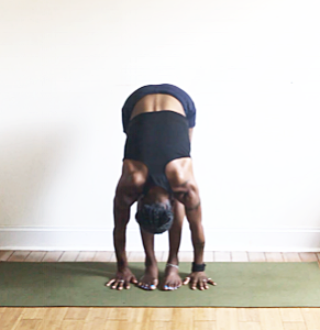 uttanasana. (deep forward fold)