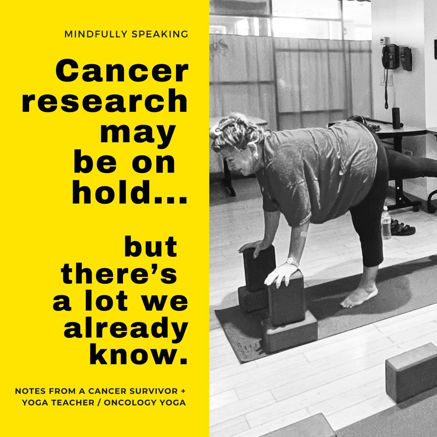 ONCOLOGY YOGA addresses the side effects of cancer and treatments.

The American Cancer society recommends 150 minutes of movement per week. 

Isolation is not your friend.

Cancer is a bully. 
Our movement is resistance.

Based on the poll, 
We&rsqu