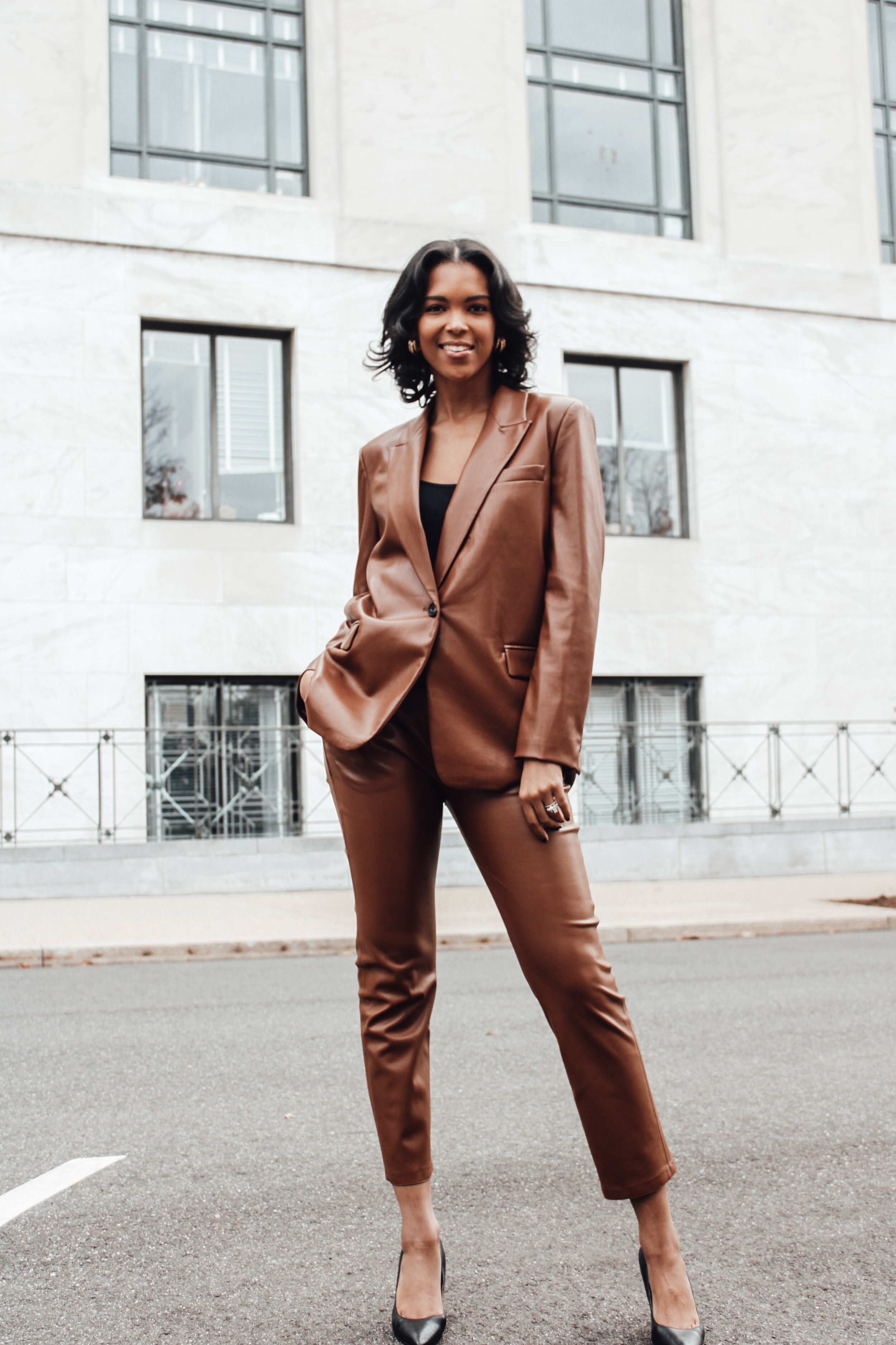 How to Wear Faux Leather to the Office — Poised