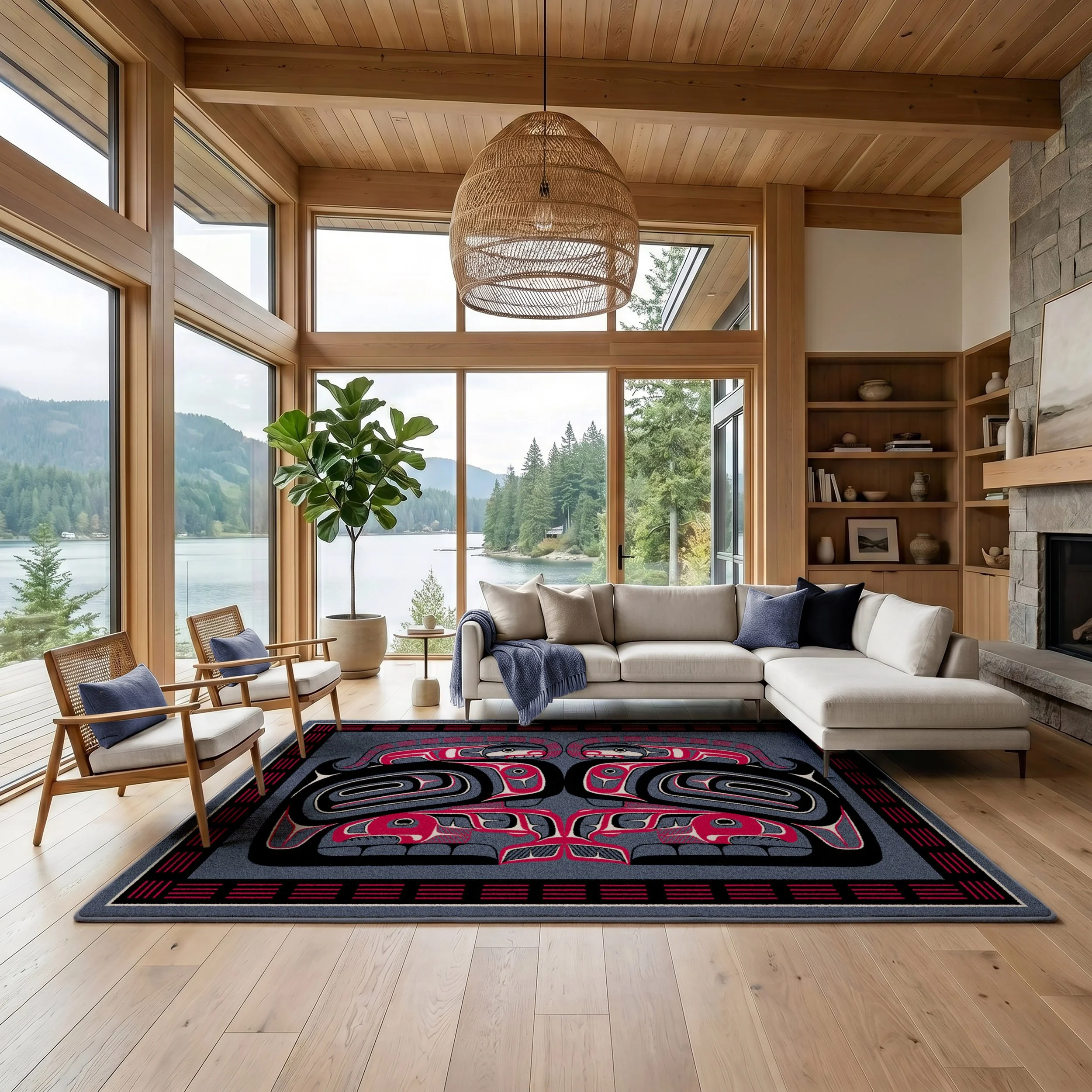 Alaska_Colliding_Killer_Whales-Red_Black-8x11-ST Room Scene.jpg