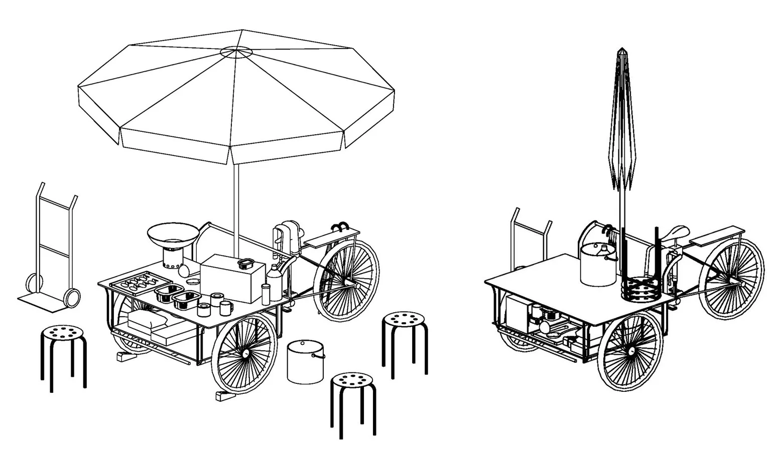 figure 2: Before and after set-up (method of assembling and dismantling)