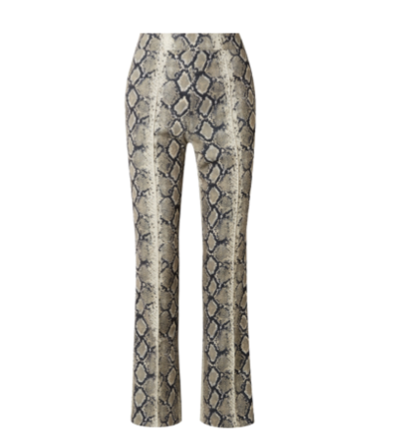 We11done - Snake-print Stretch-jersey Flared Pants