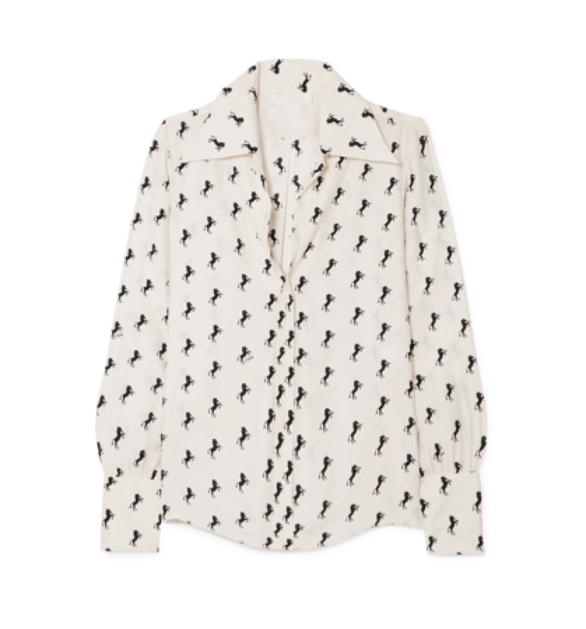 Chloé - Printed Silk-crepe Blouse